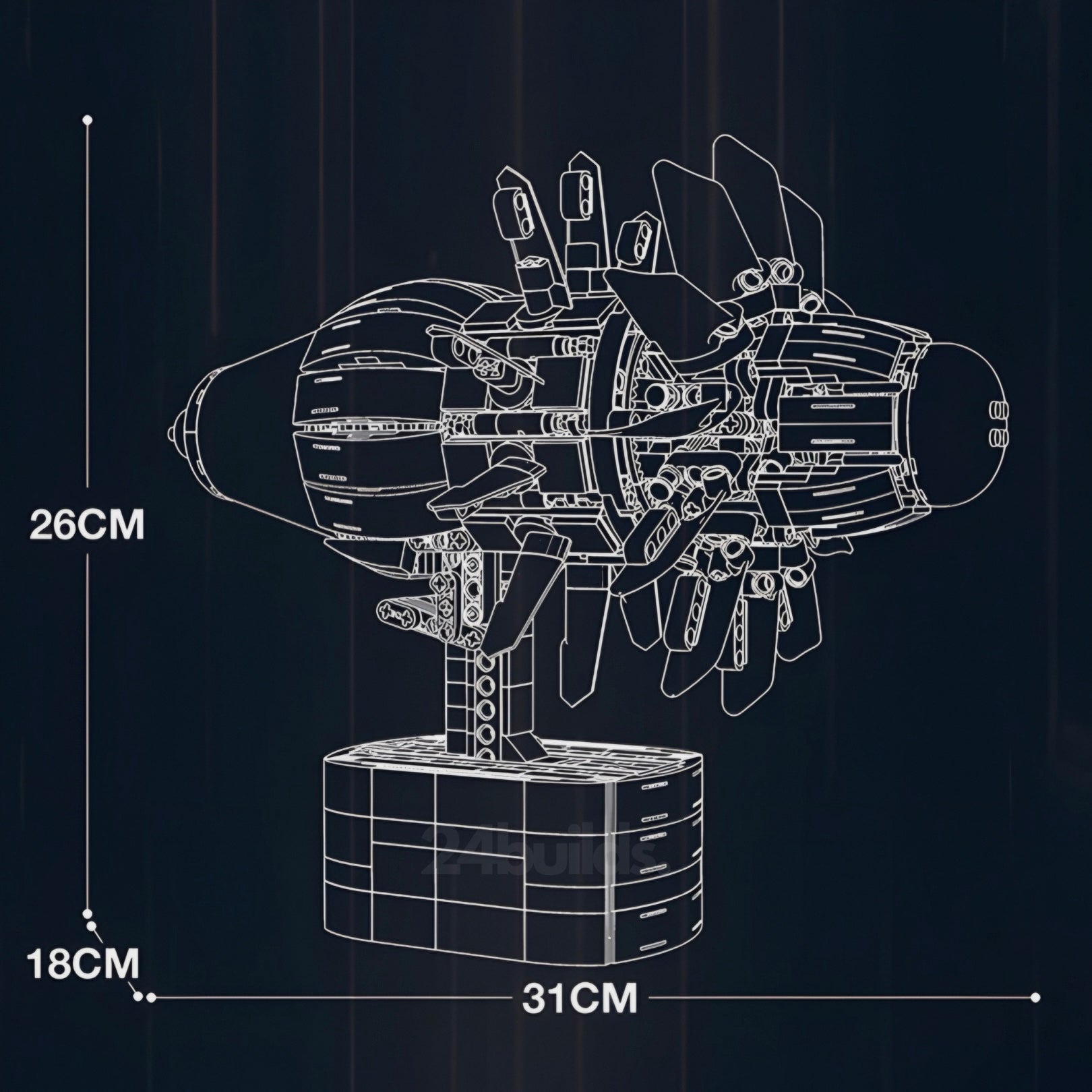 Motorised Aircraft Engine | 1354pcs