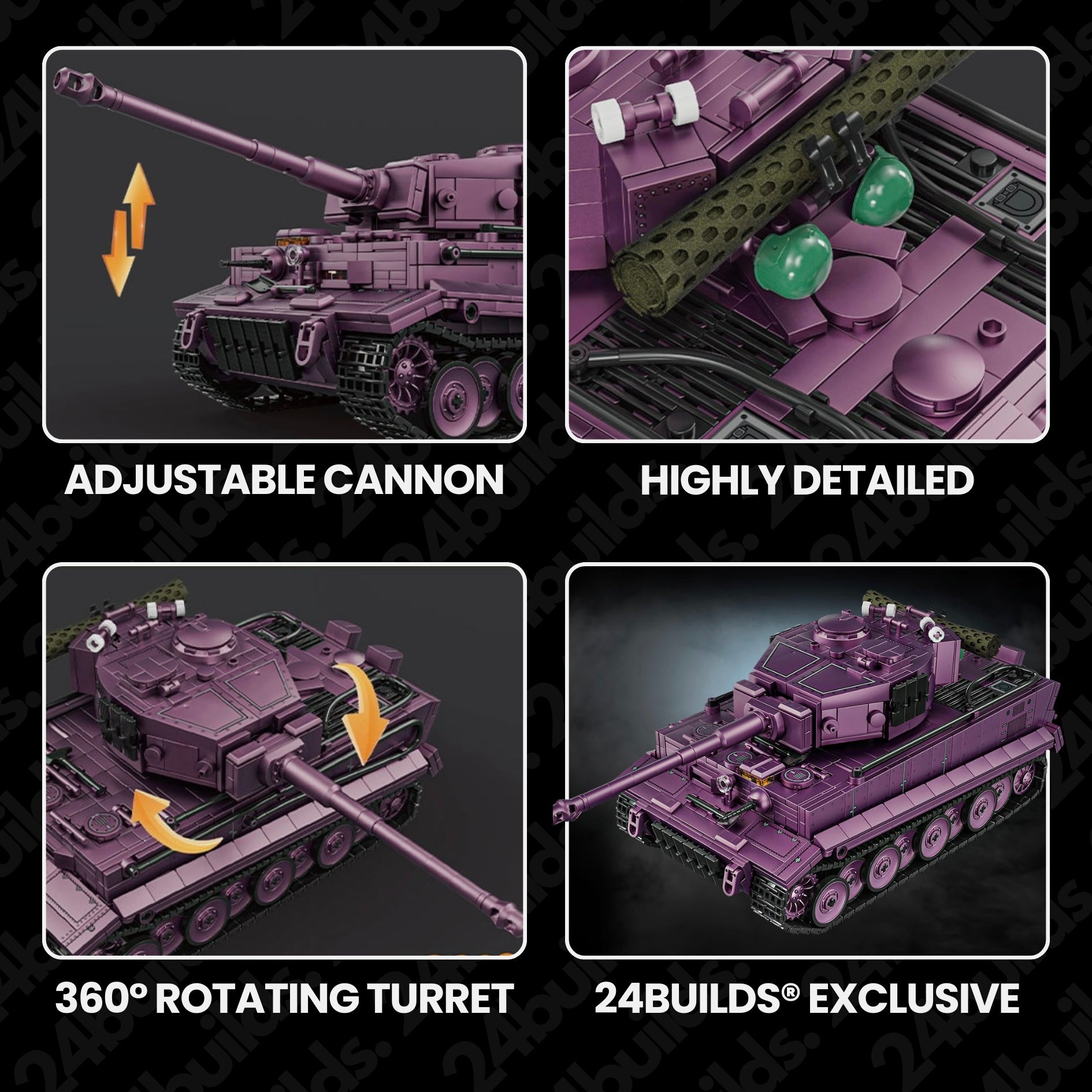 Purple Edition German Heavy Tank | 1678pcs