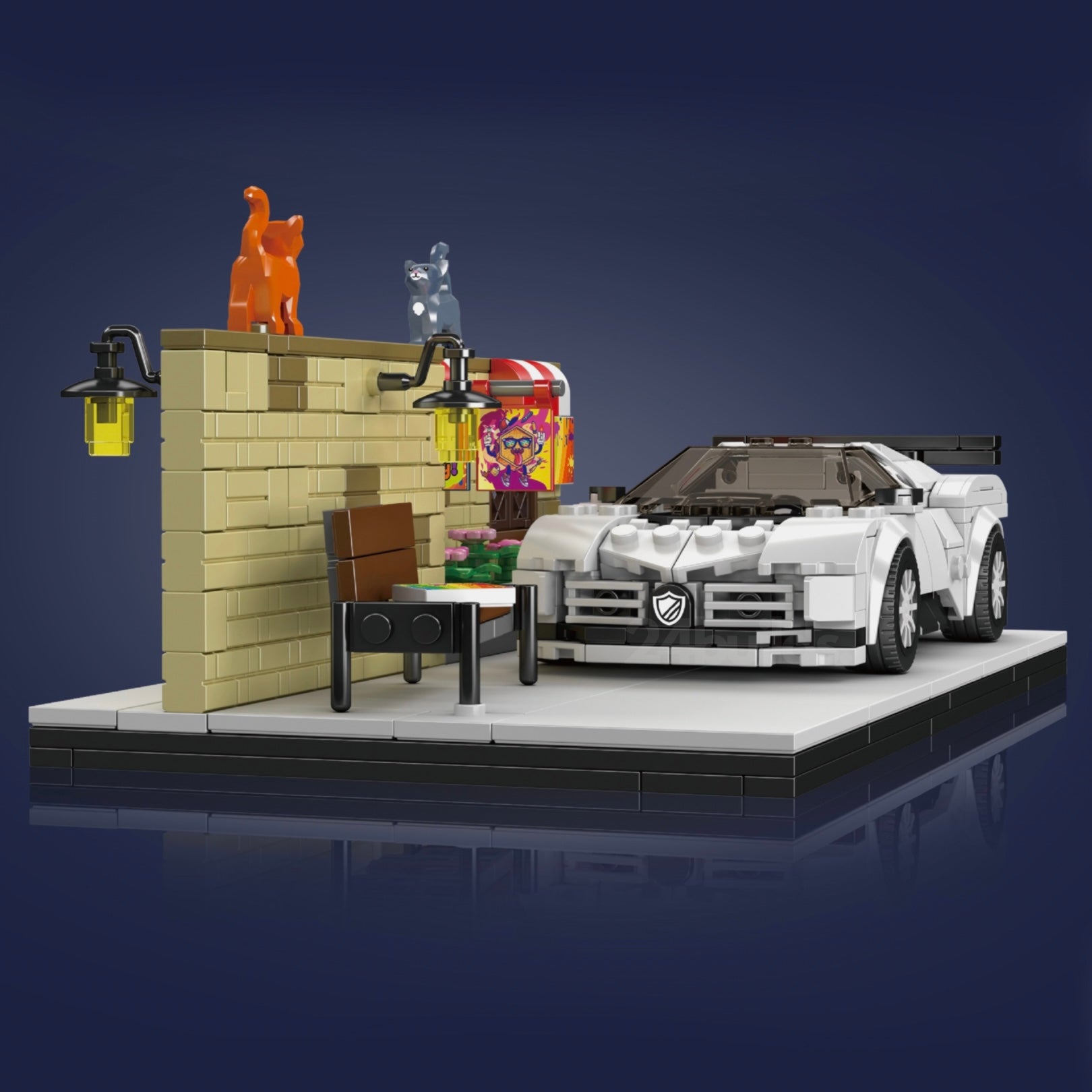 French Hypercar Street Scene | 592pcs