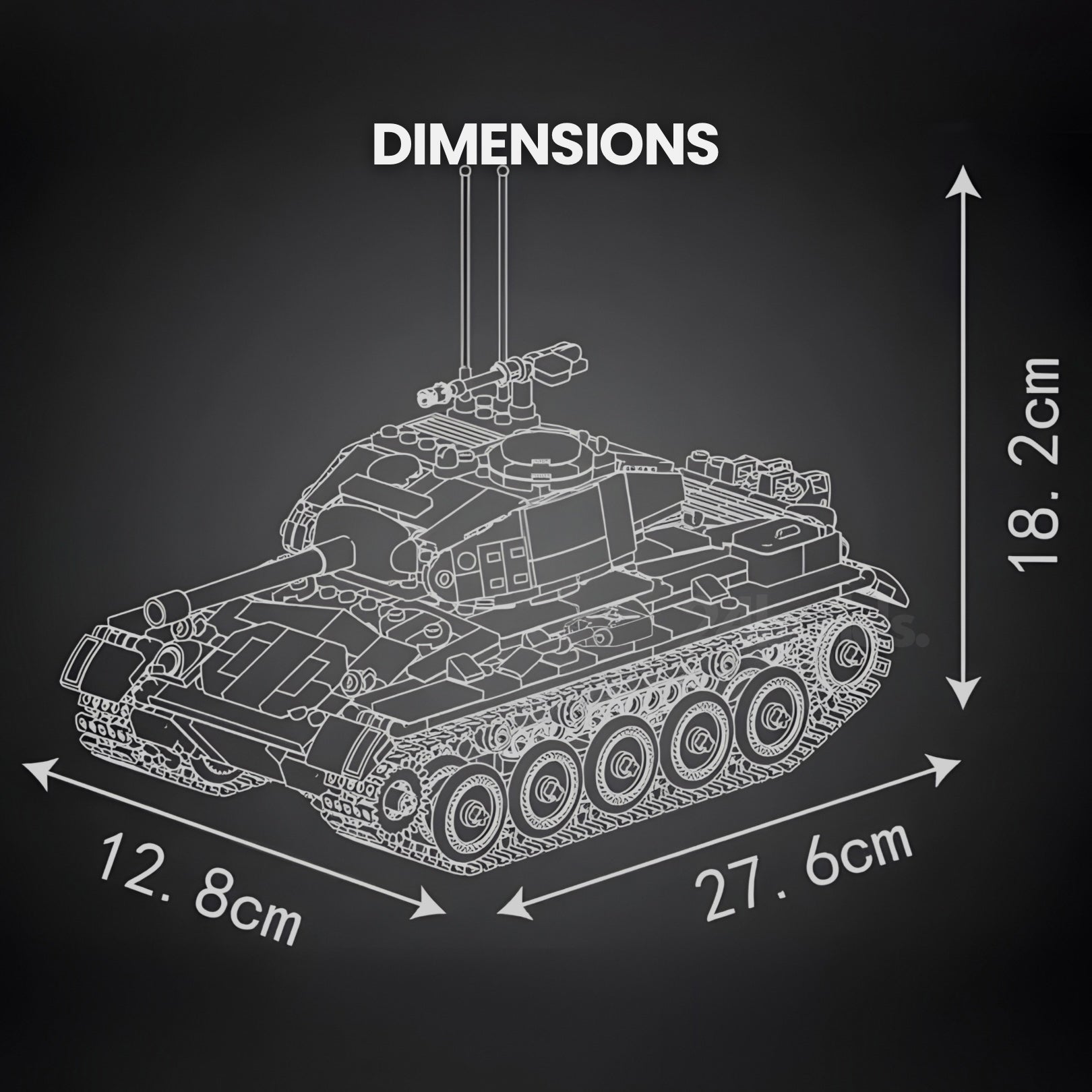 Remote Controlled M24 Chaffee Tank | 932pcs