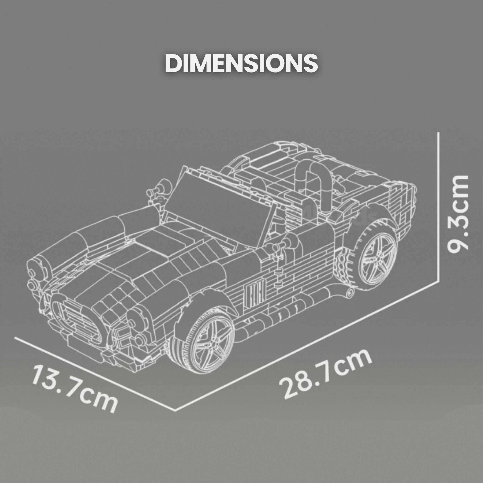 American V8 Classic Roadster | 1198pcs