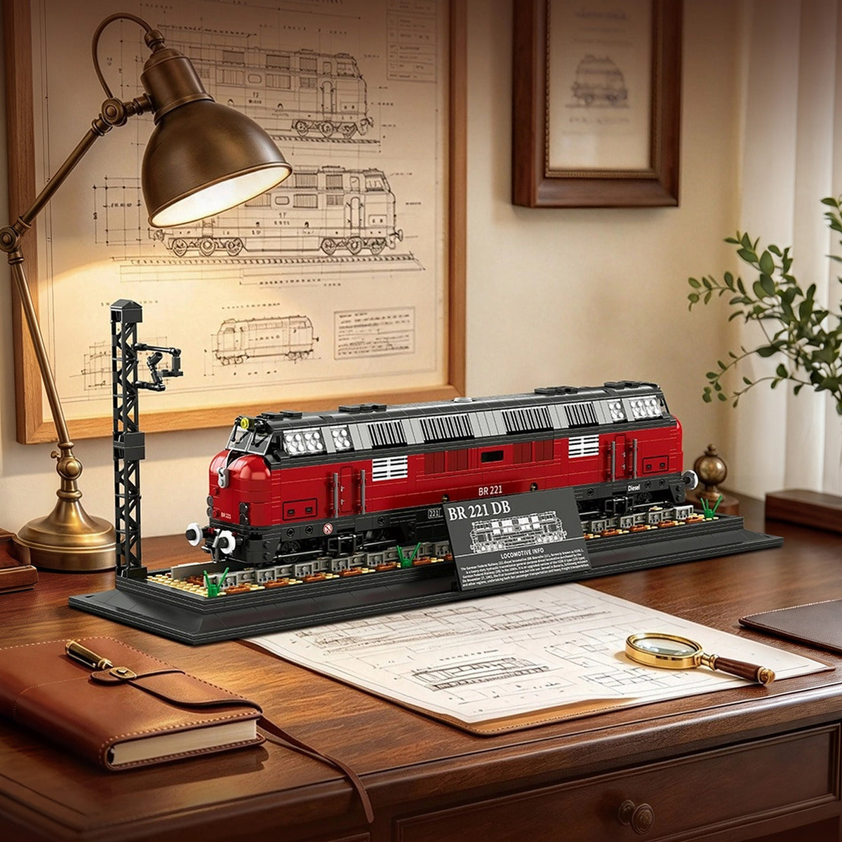 German Class 221 Diesel Locomotive brick model