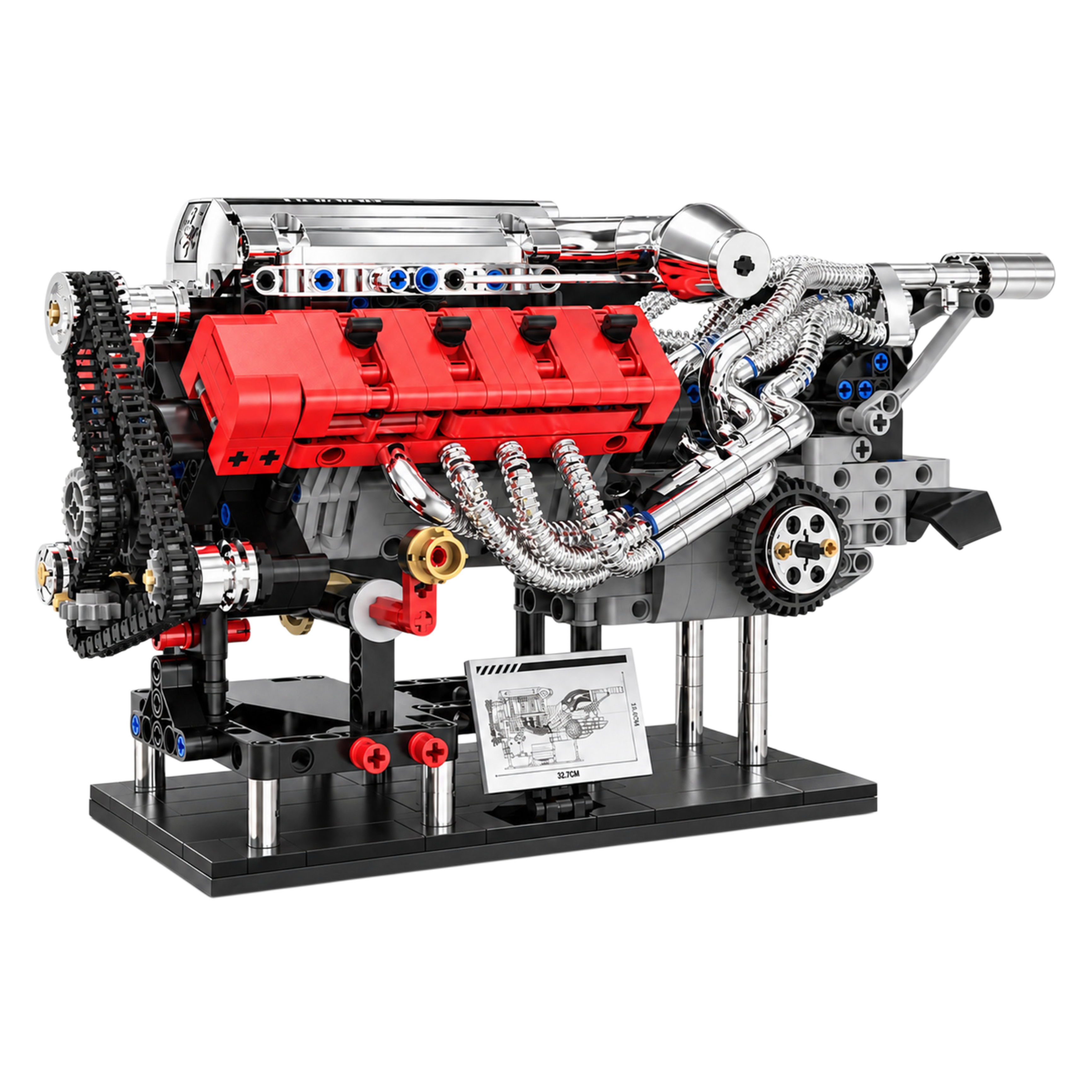 Hand Cranked V8 Engine