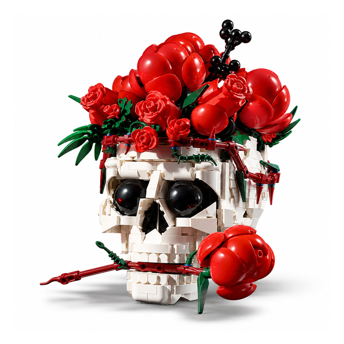 Rose Skull Sculpture