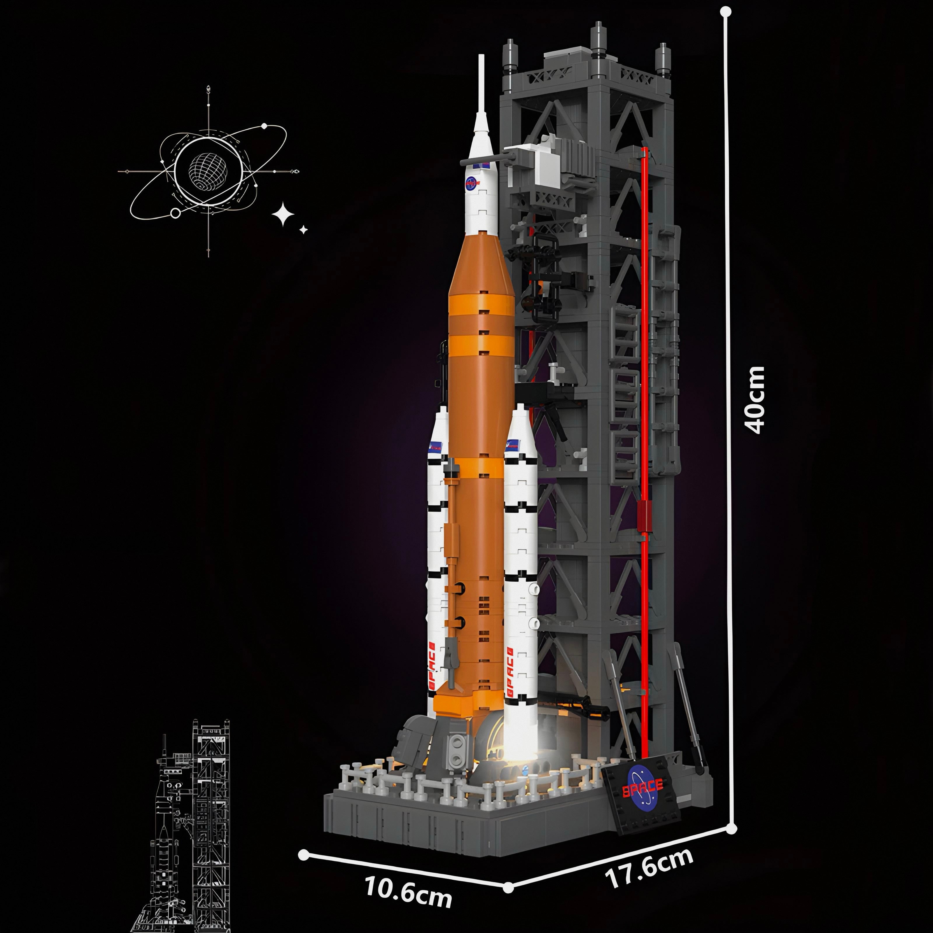 MOON LANDING: SLS SPACE LAUNCH SYSTEM | 908PCS