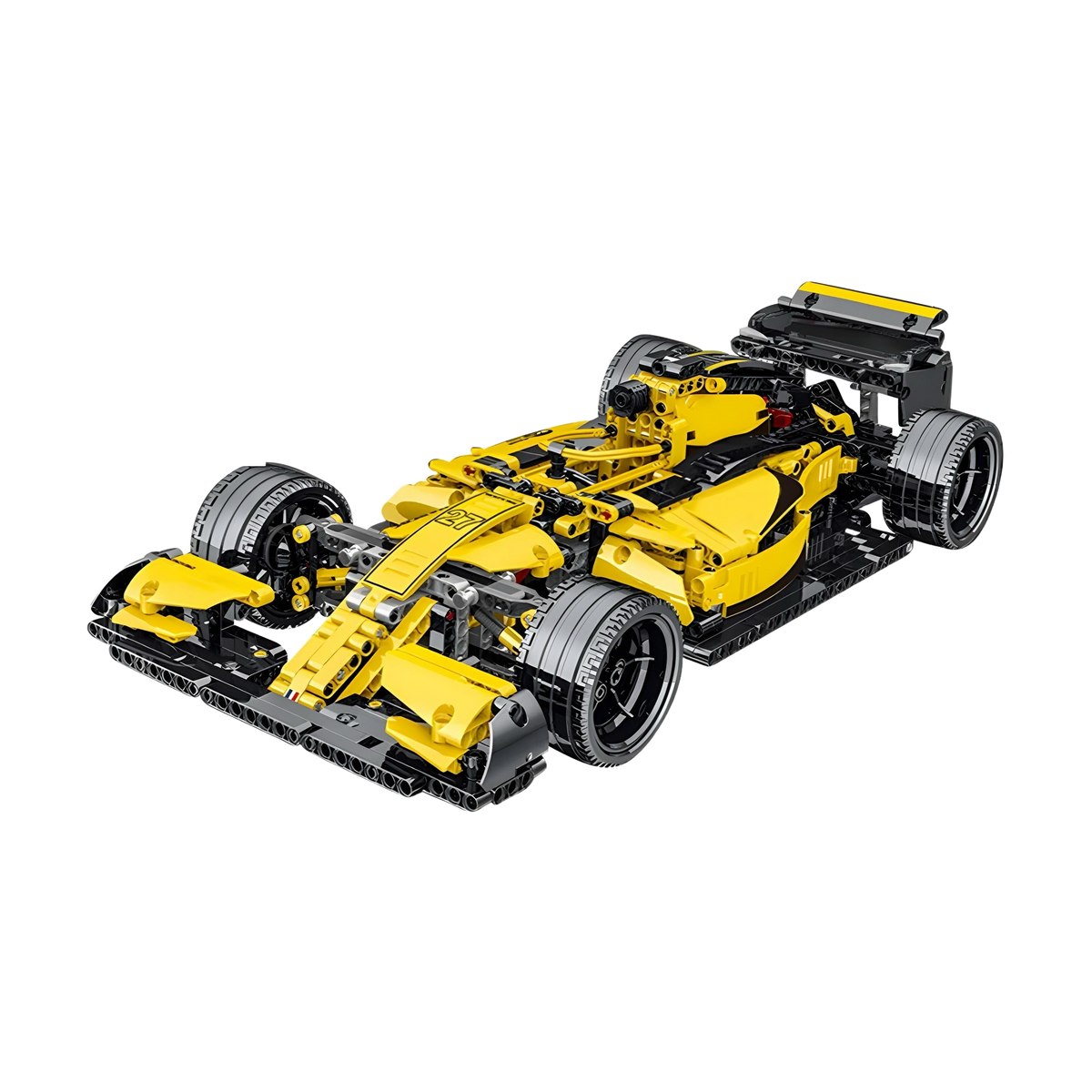 A working DRS flap on a yellow single-seater