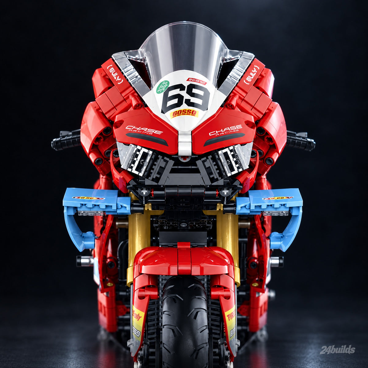 820RR Racing Superbike brick model, front fairing, windscreen and winglets