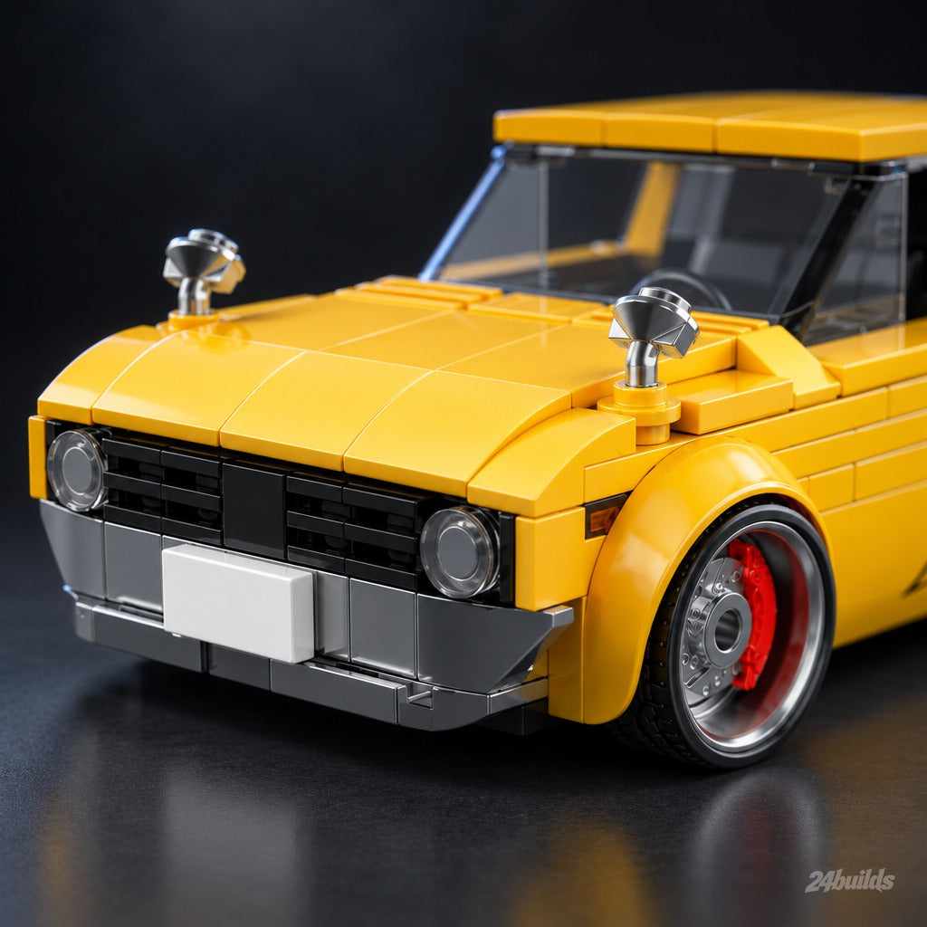 Classic JDM Pickup brick model, front grille and wing mirrors