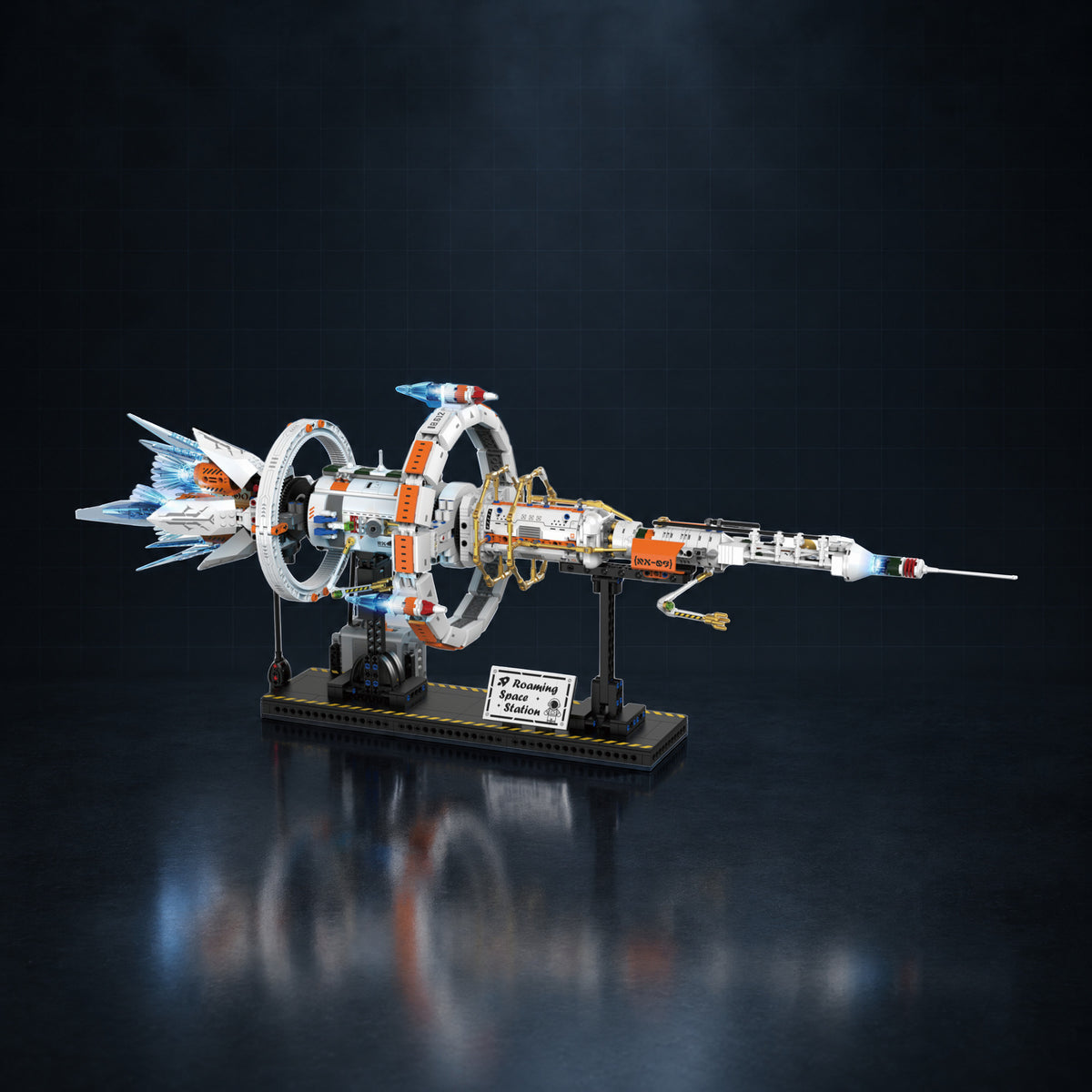 Genesis Star Station in a dark studio