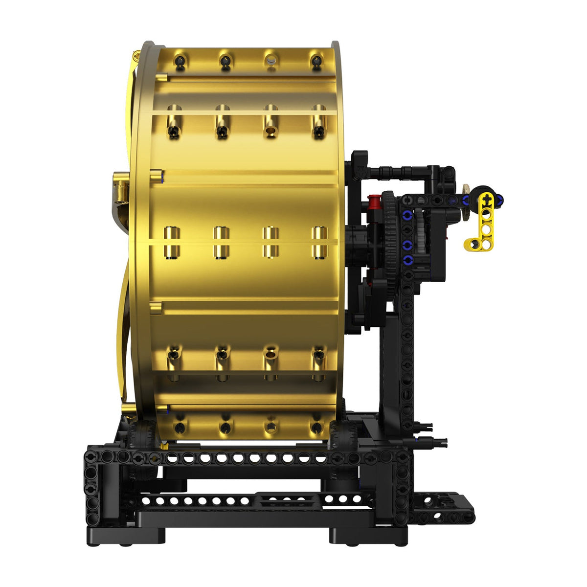 Gold Star-Spoke Wheel Hub brick model, side view from the other side