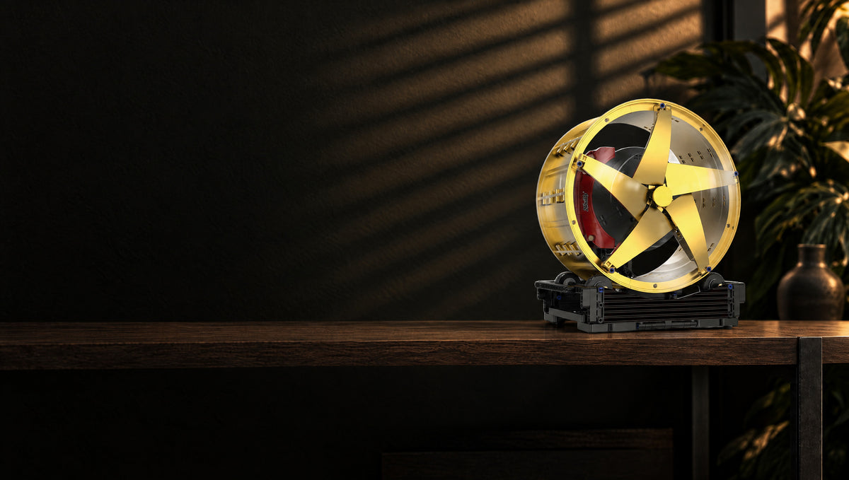 Gold star spokes, spun by hand
