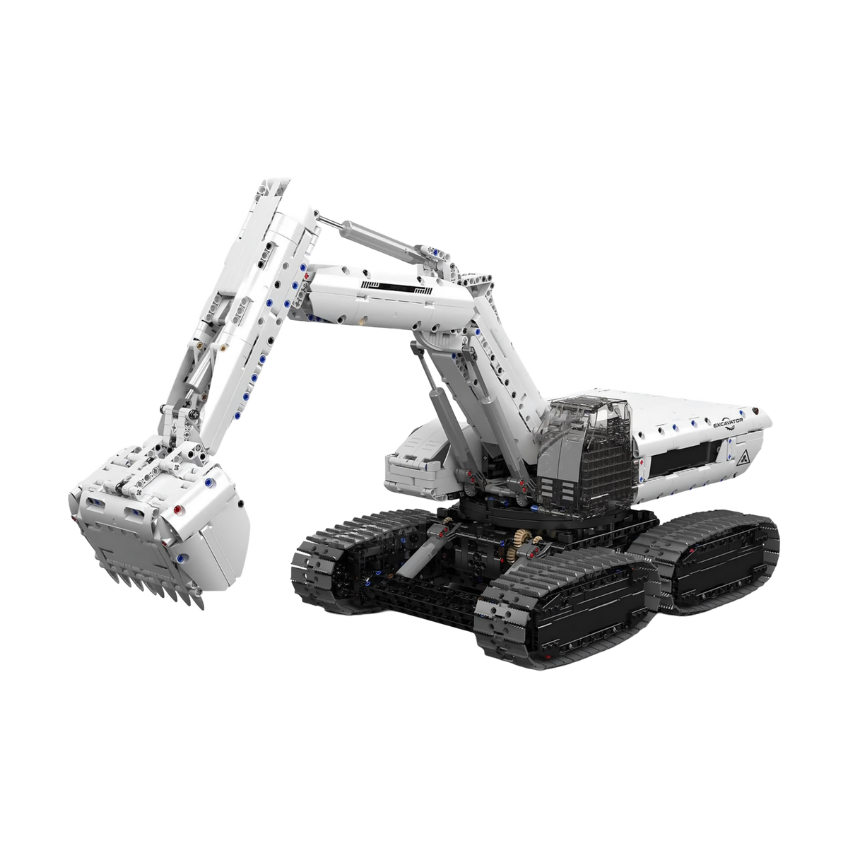 Extend the arm and swing the excavator 360°