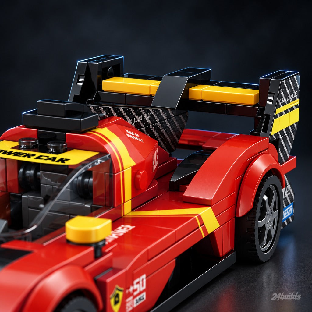 Italian Endurance Champion brick model, rear wing and cockpit canopy