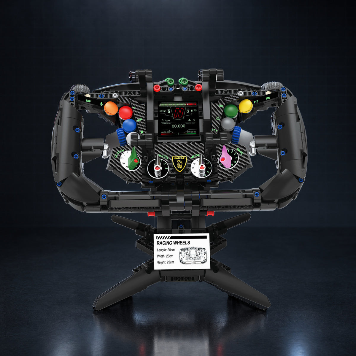 Italian GT Steering Wheel in a dark studio