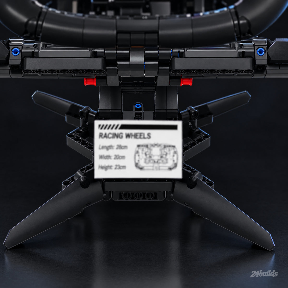 Italian GT Steering Wheel: X-shaped display stand under the rim