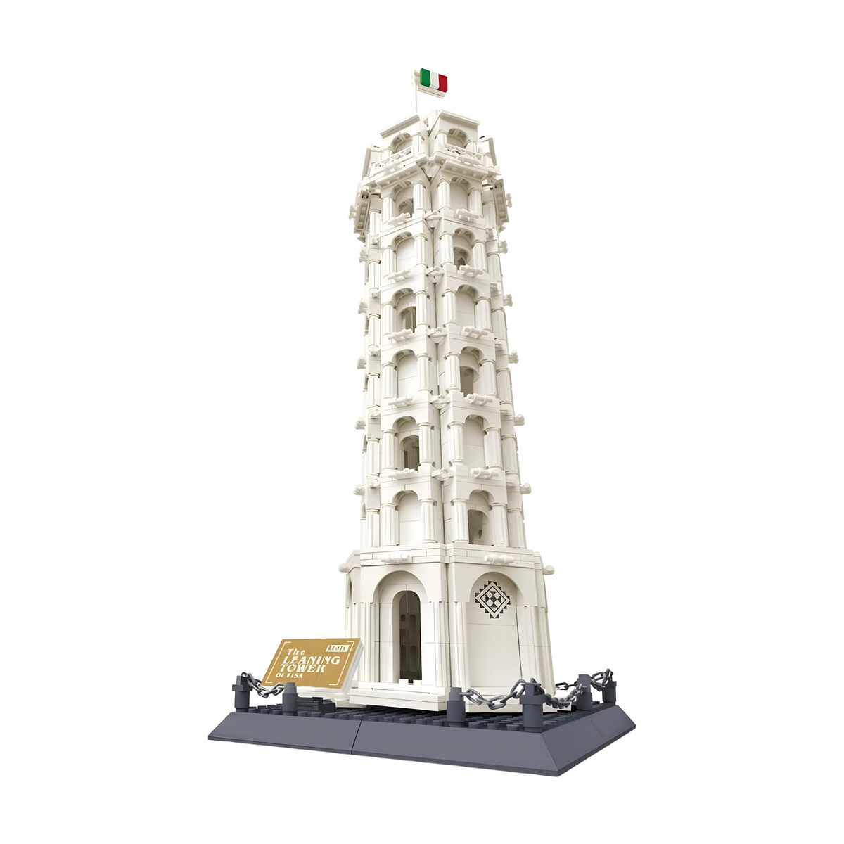 Pisa's bell tower with its tilt, 49.6 cm tall