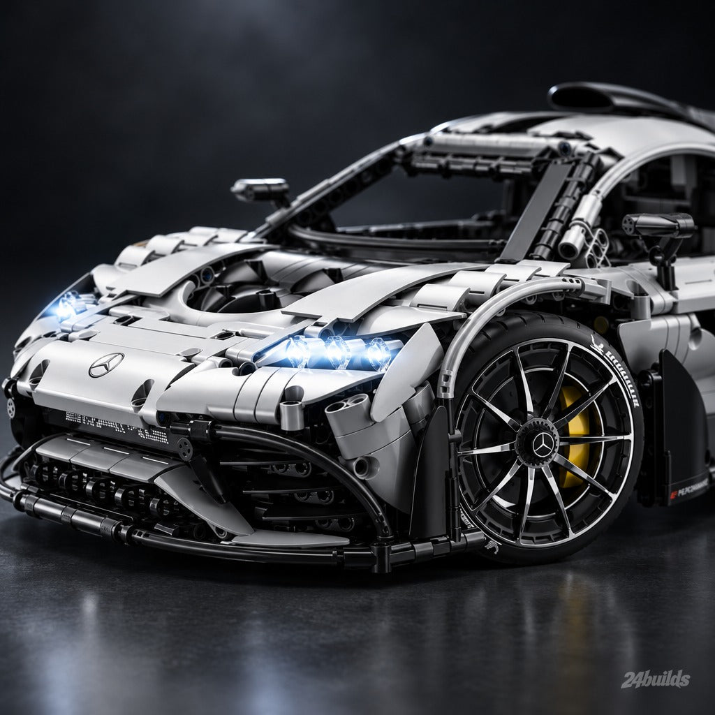 Mercedes-AMG One brick model, LED headlights and front splitter