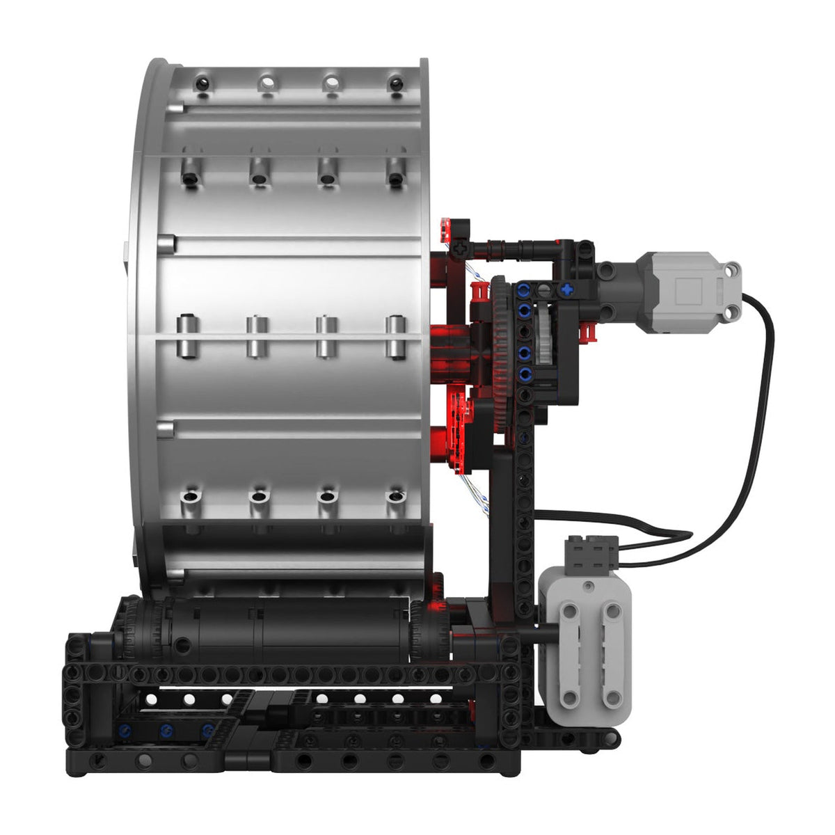 Motorised Five-Spoke Sport Wheel Hub brick model, side view from the other side