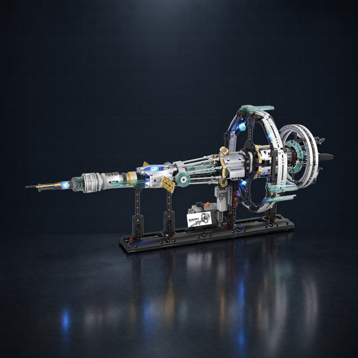 Orion Deep-Space Station in a dark studio