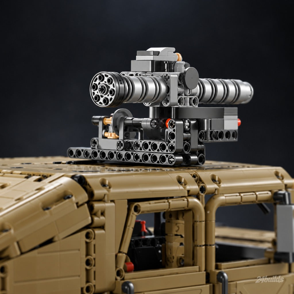 Remote Controlled Humvee brick model, roof-mounted weapon turret