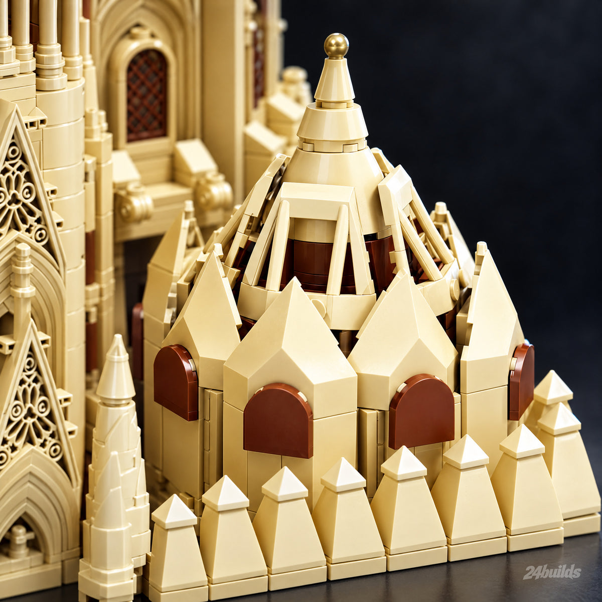 Sagrada Família brick model, domed sacristy close-up