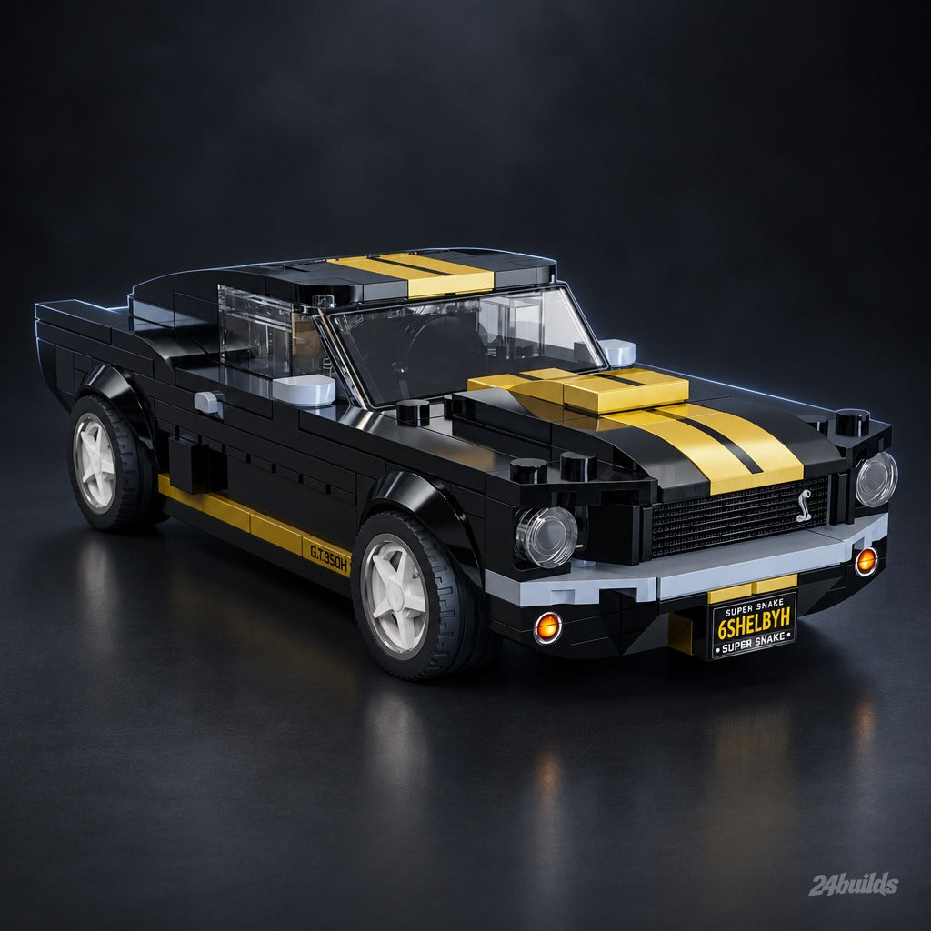Shelby GT350H brick model, black fastback from the front