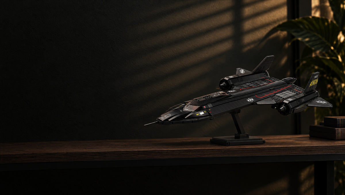 The Cold War reconnaissance jet in black