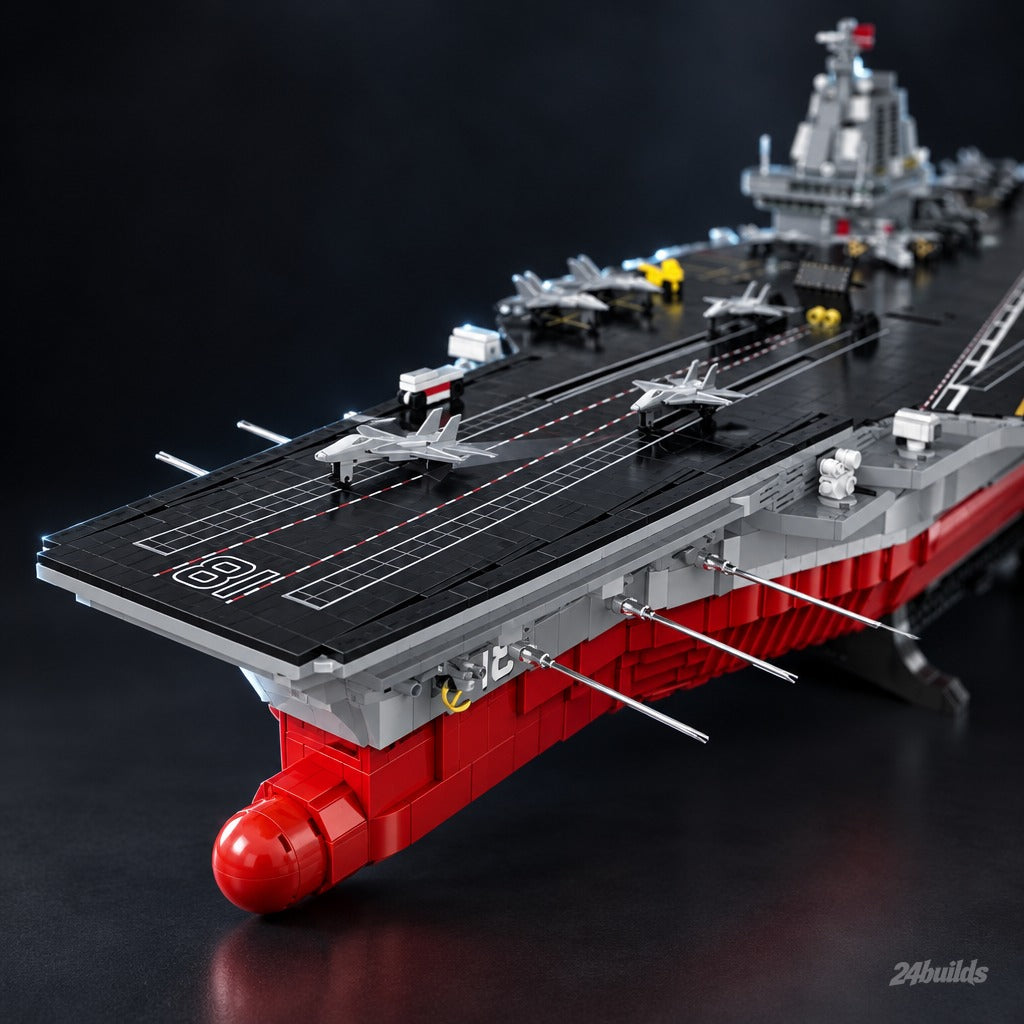 The Ultimate Aircraft Carrier brick model, bow and flight deck