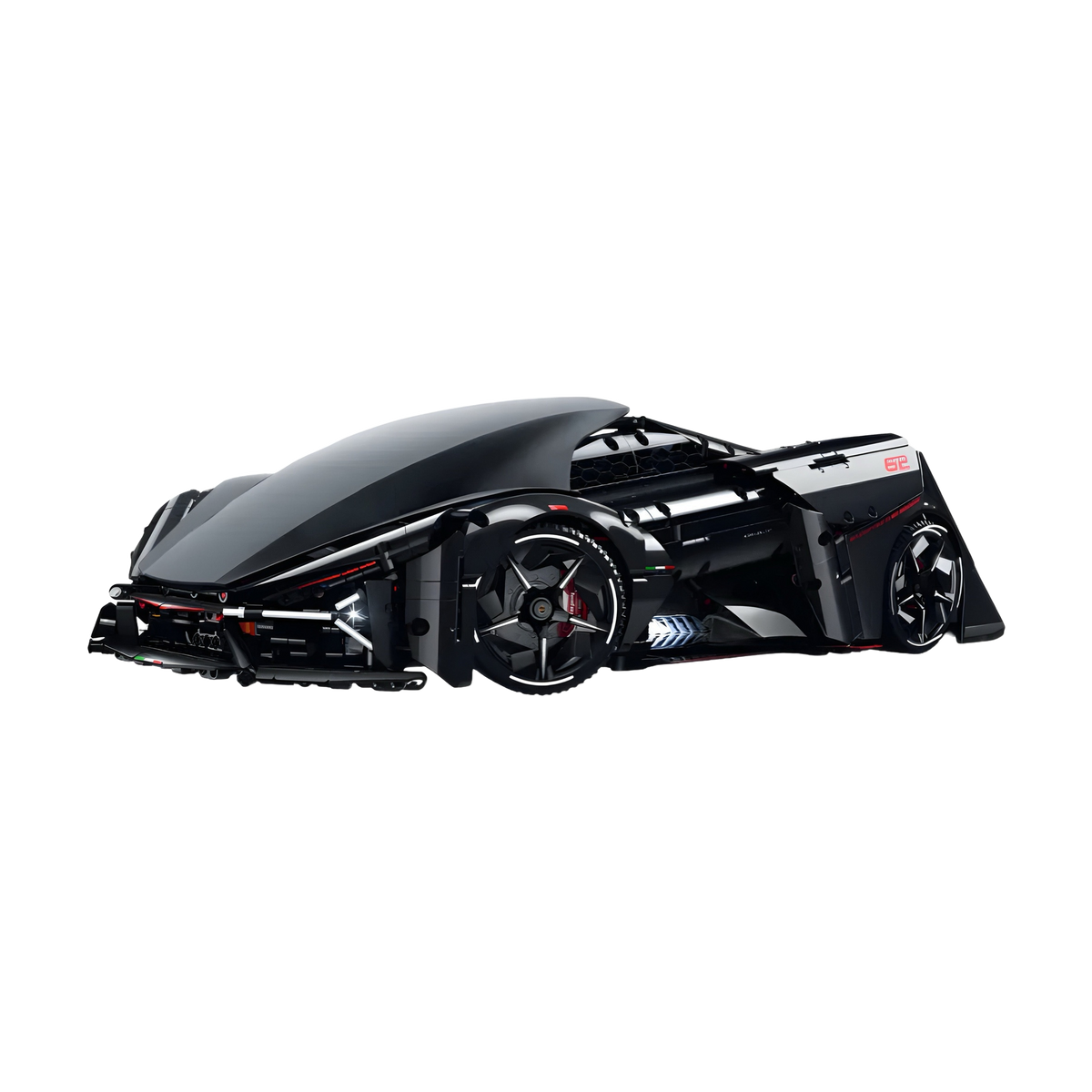 A pearl black concept with a canopy that opens