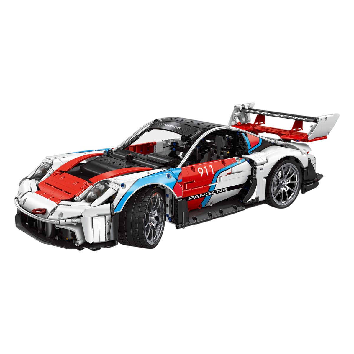 White Edition German Flat-Six GT3 Racer brick model