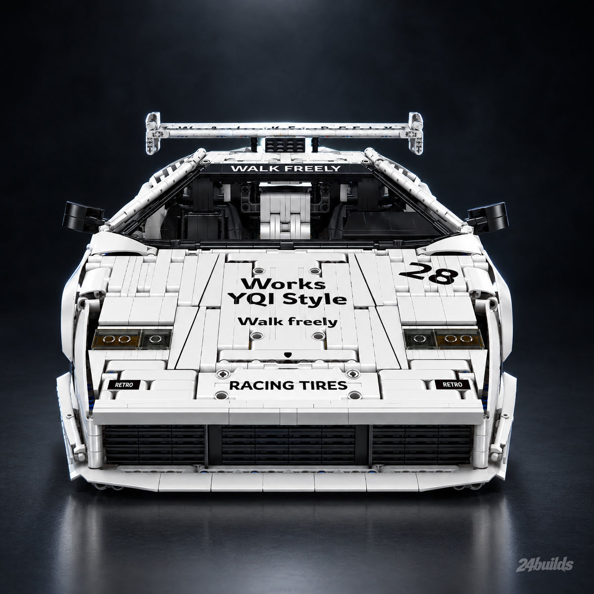 White Edition Italian Bull Widebody Classic brick model, front view