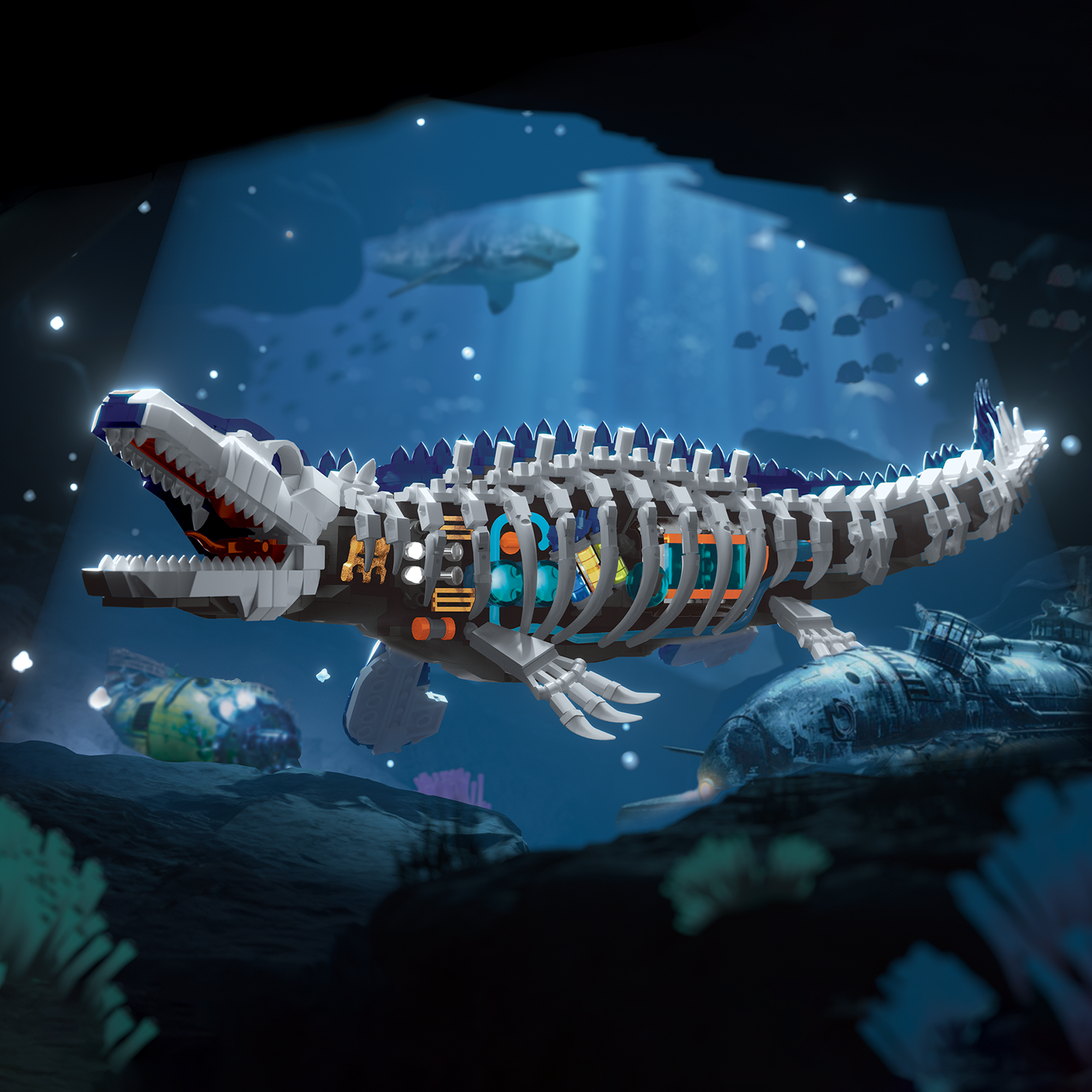 Cyber Mosasaurus | 1028pcs