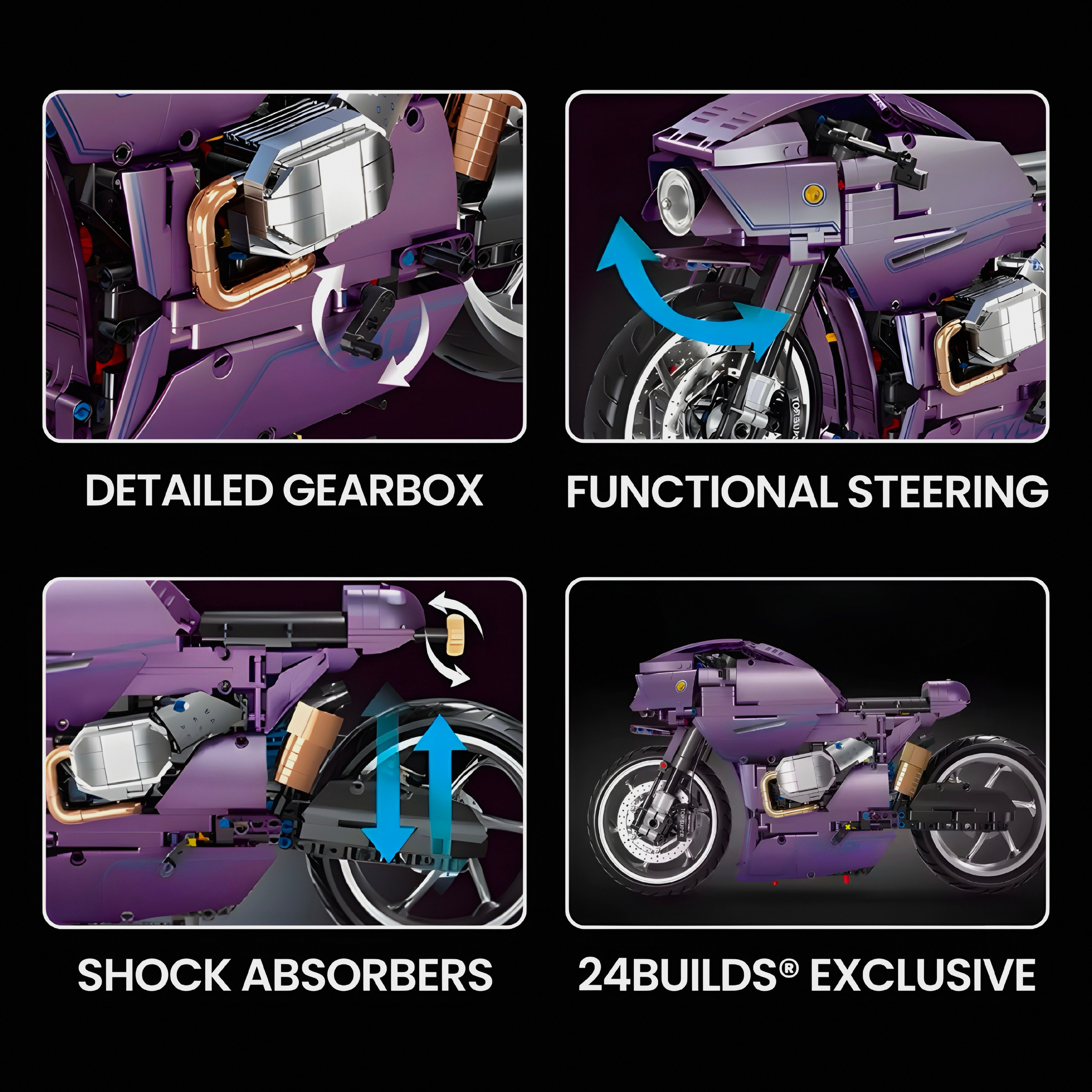 SATIN PURPLE HYPERBIKE | 1446PCS