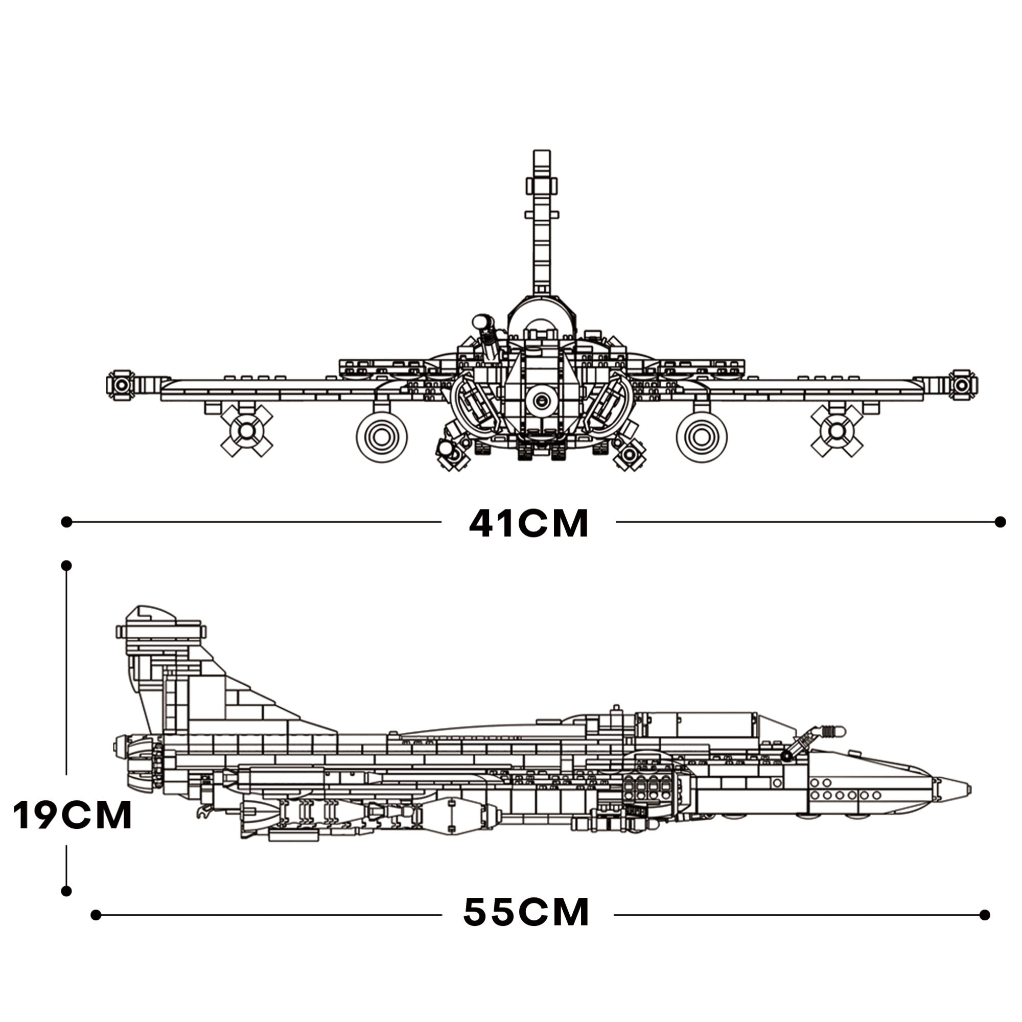 Rafale Fighter Jet | 2098pcs