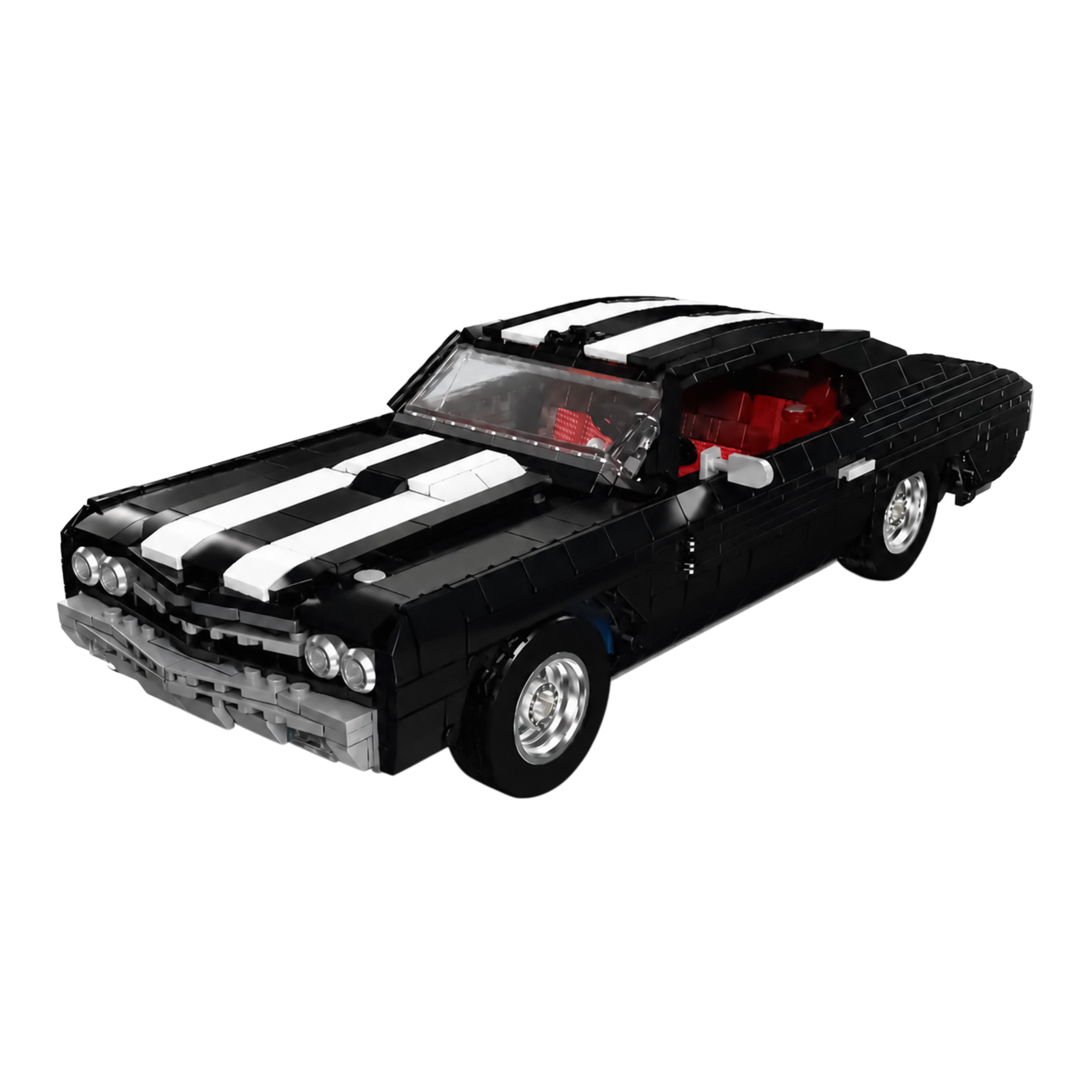 Striped American Muscle Coupe