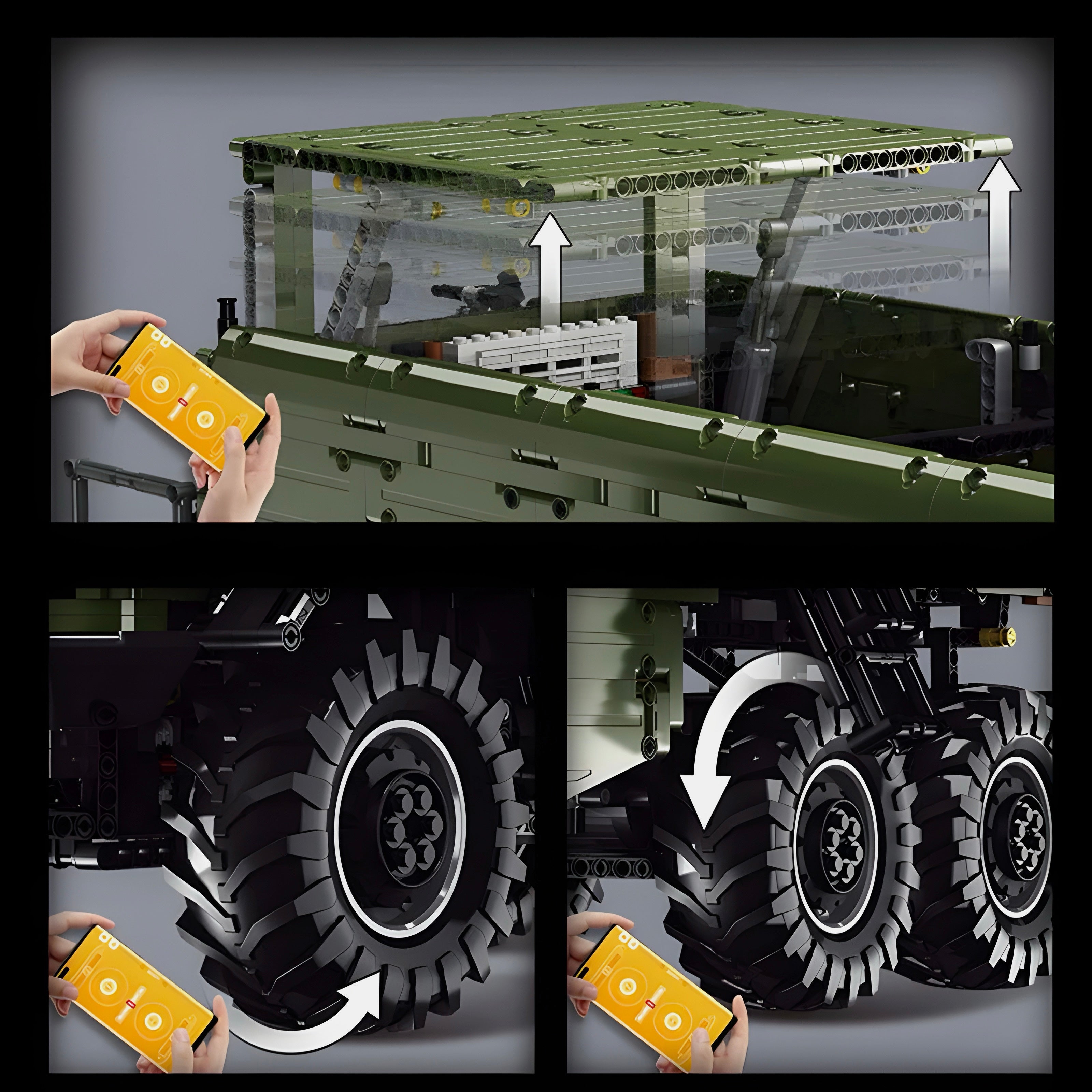 REMOTE CONTROLLED 6 WHEELED UNIMOG | 6690PCS