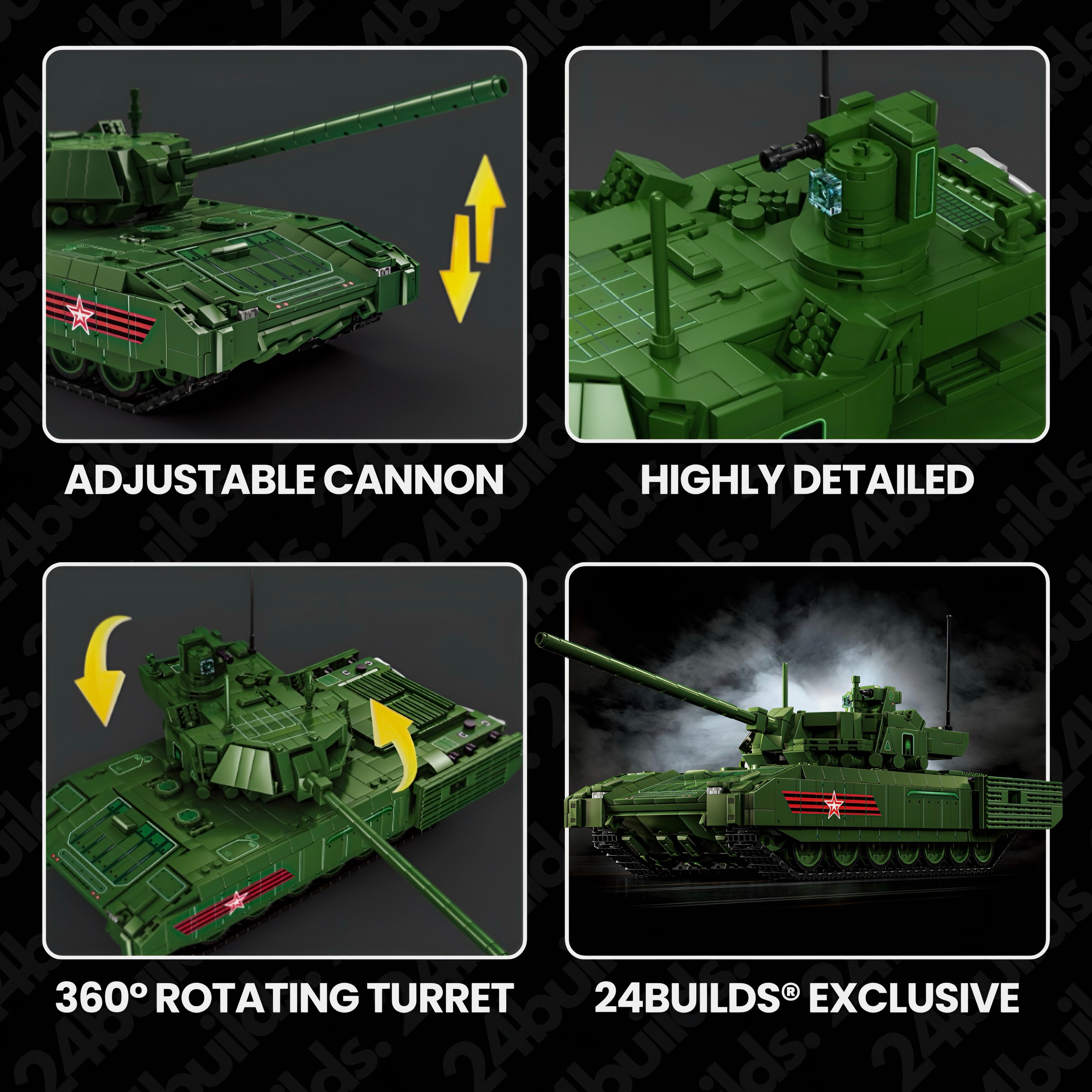 Remote Controlled T-14 Battle Tank | 2328pcs
