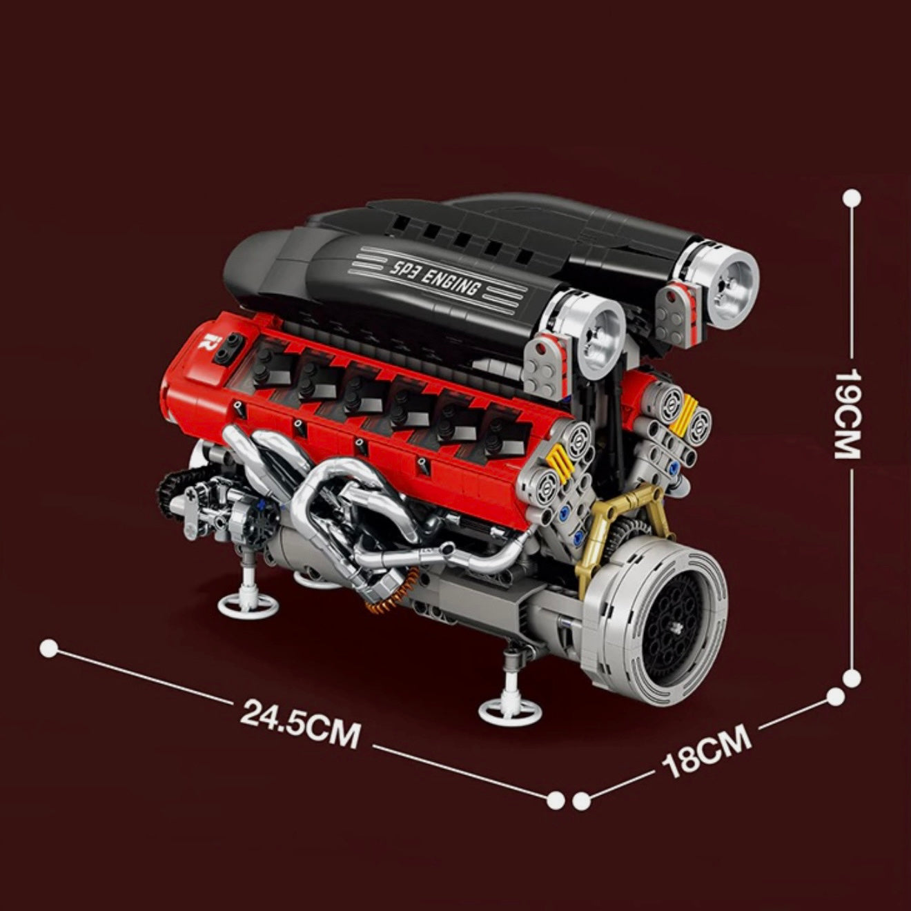 Italian V12 Hypercar Engine | 1240pcs