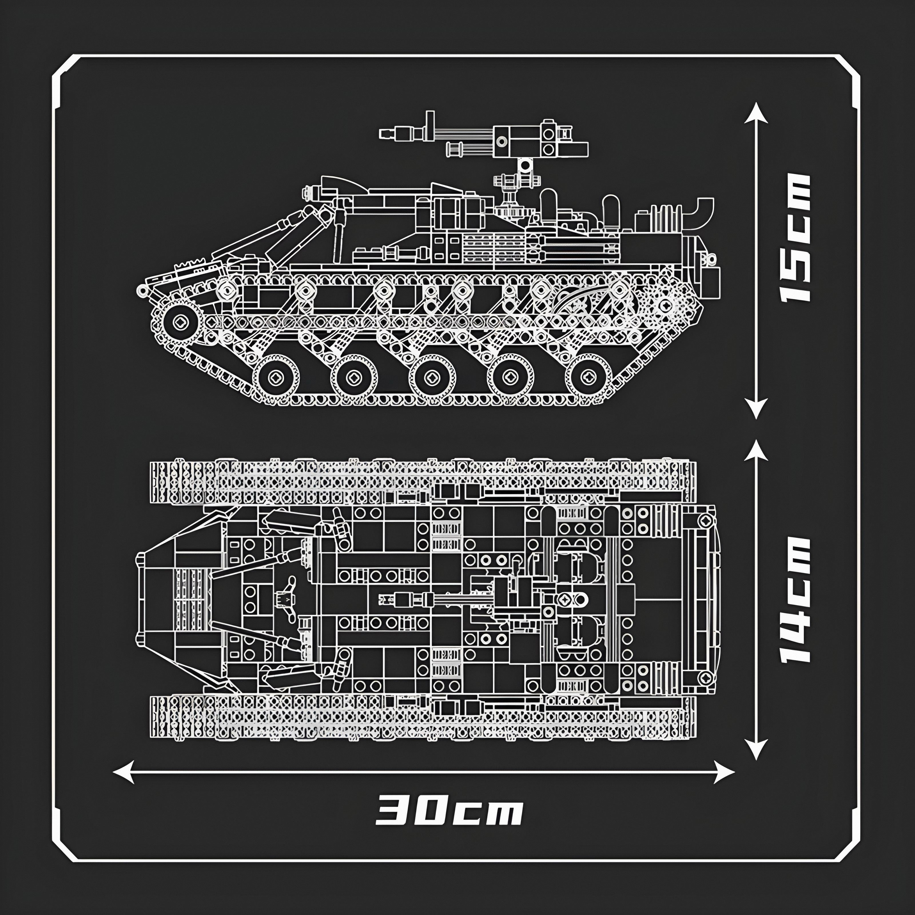 ALL TERRAIN MILITARY TANK EV2 | 1047PCS