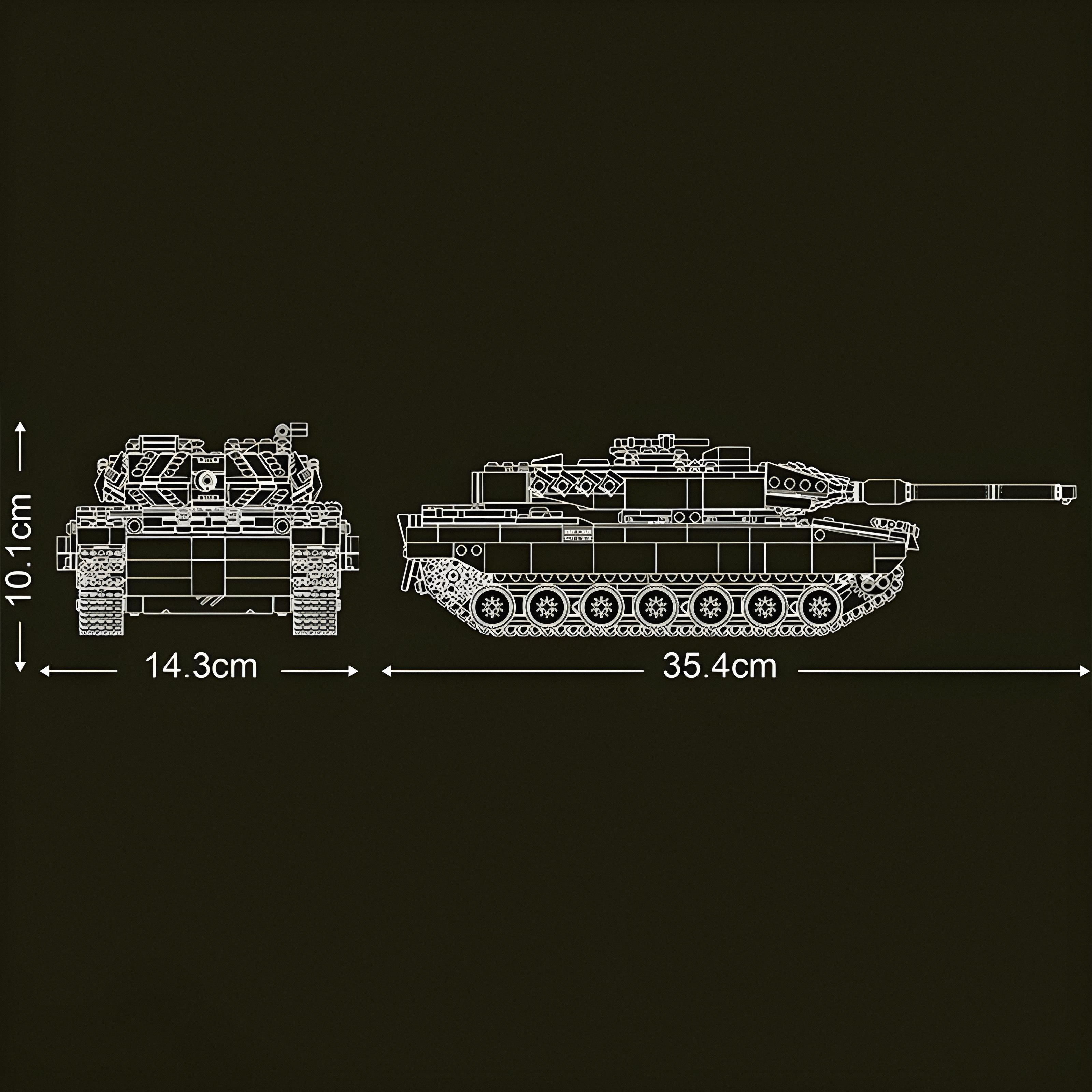 REMOTE CONTROLLED LEOPARD TANK | 1092PCS