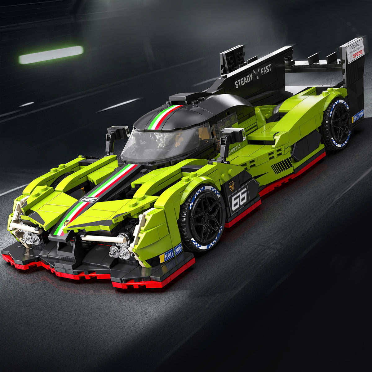 A twin-turbo hybrid prototype in Italian racing livery