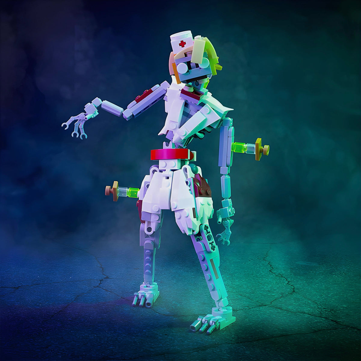 A zombie nurse standing 27 cm tall