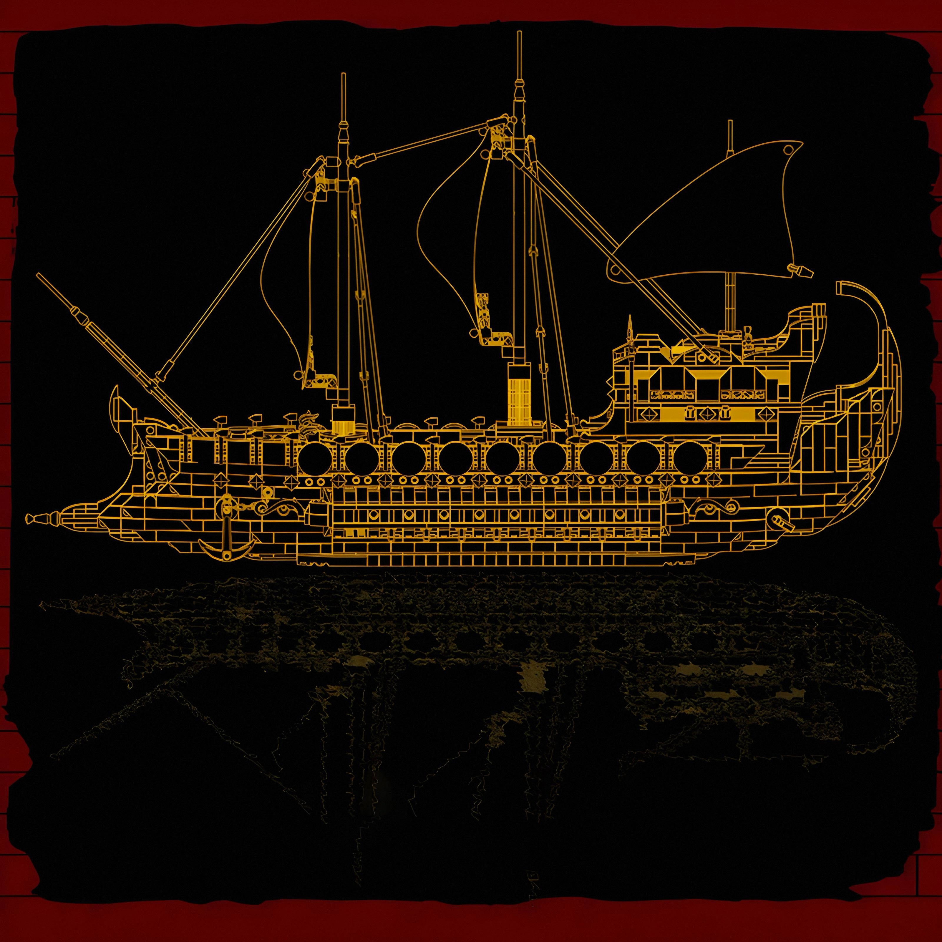 ANCIENT VIKING WARSHIP | 2074PCS