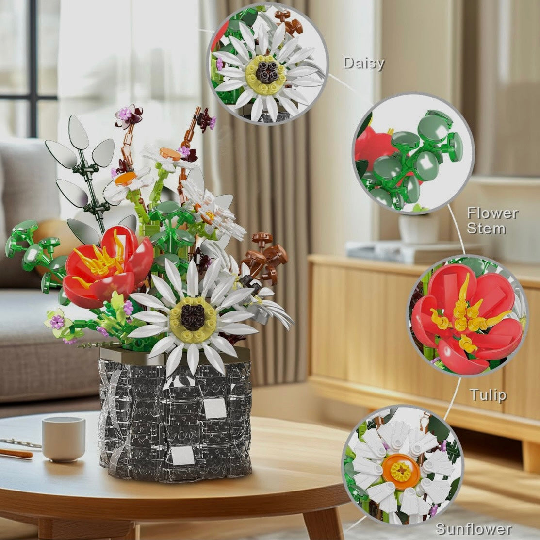 Blooming Flower Pot | 1158pcs