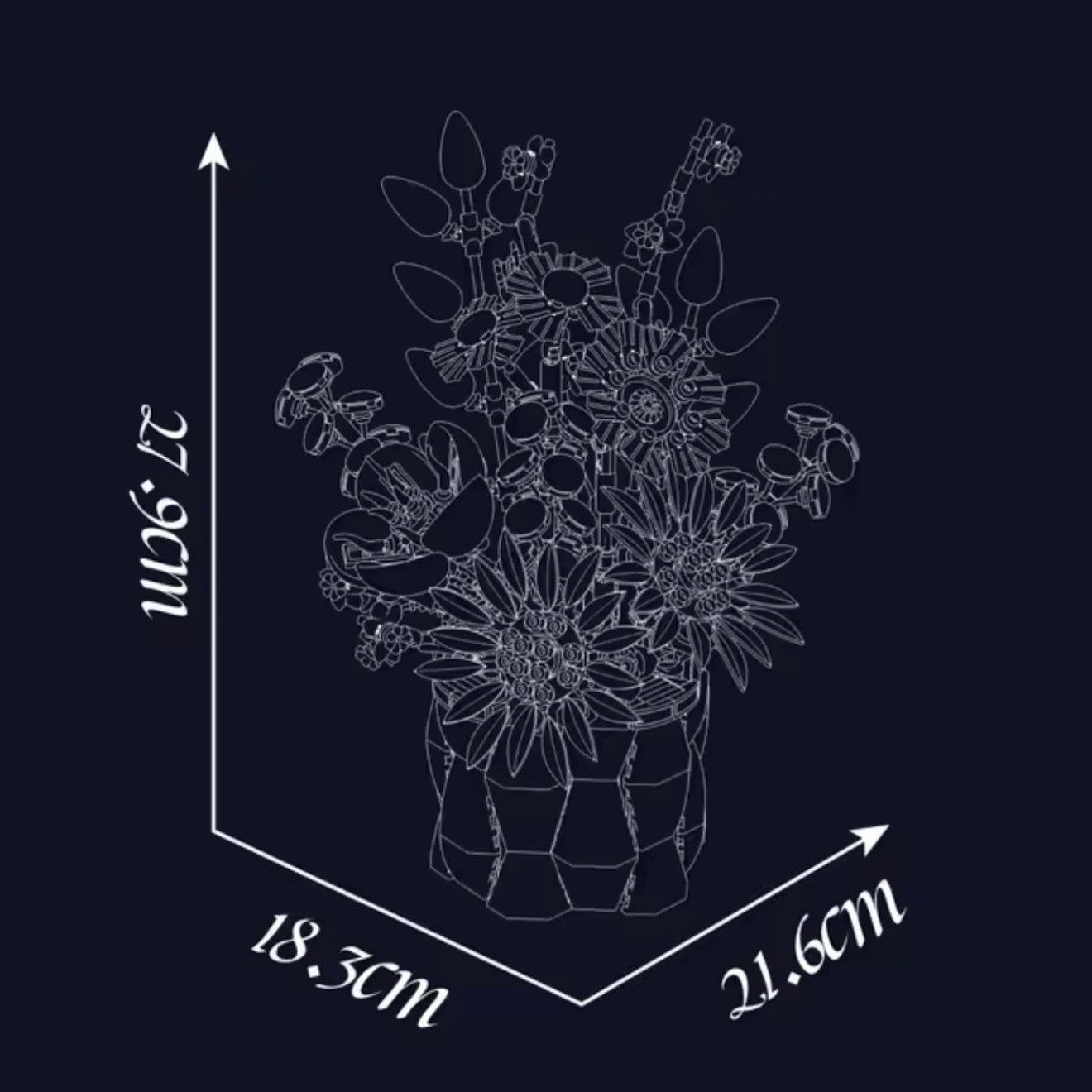 Blooming Flower Pot | 1158pcs