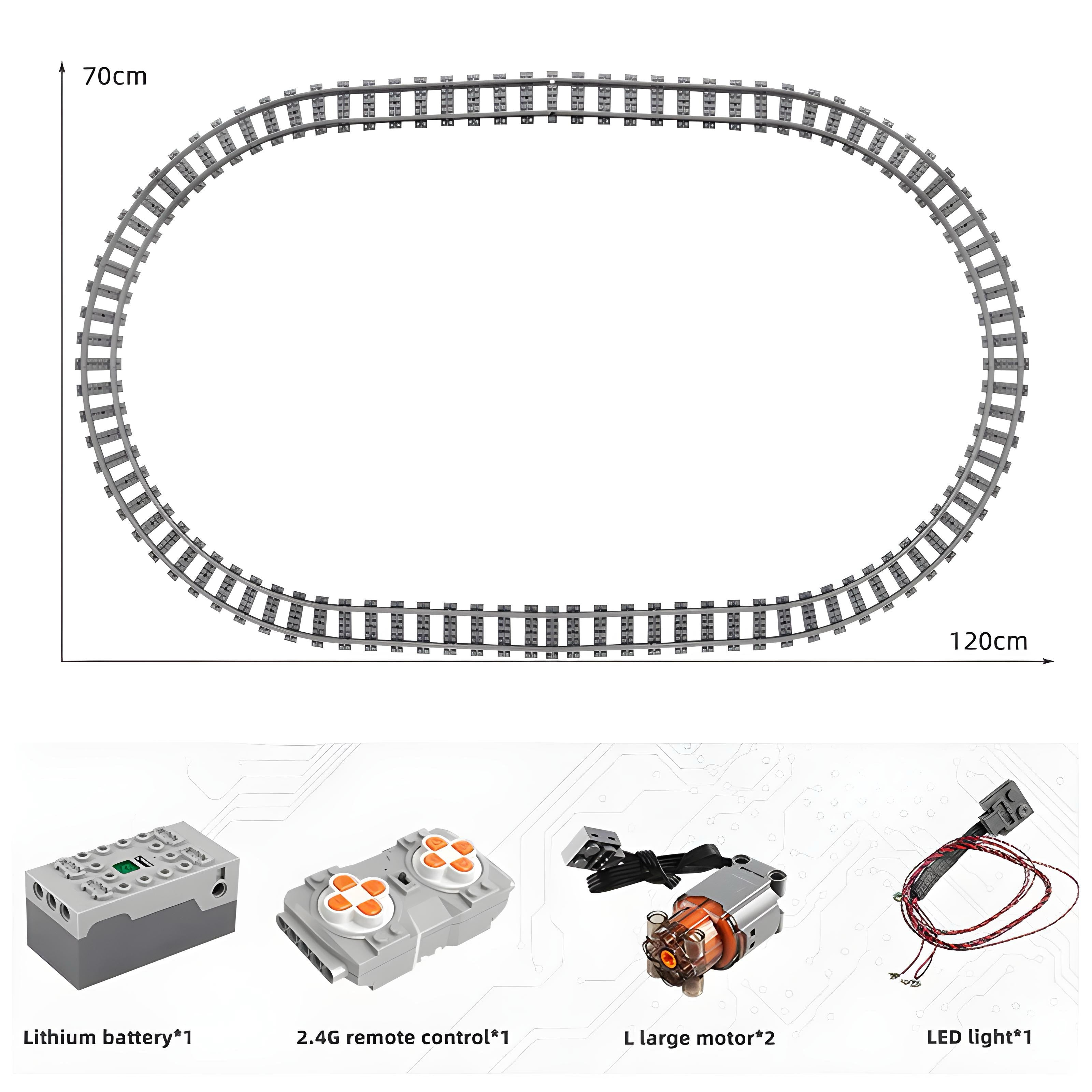 REMOTE CONTROLLED STEAM TRAIN | 1552PCS