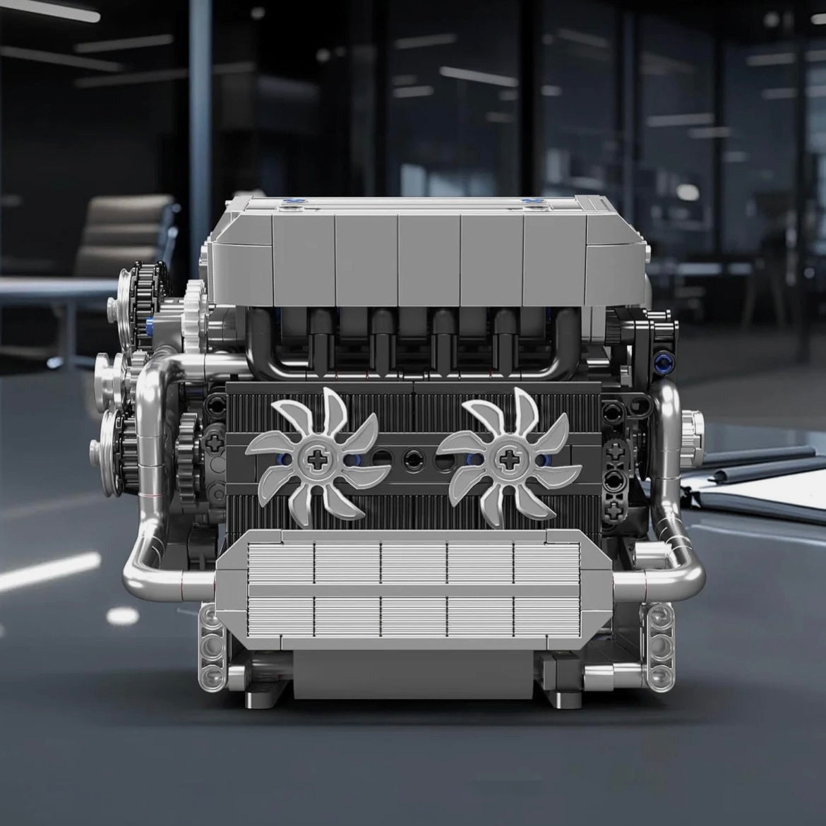 Motorised Inline-6 German Engine | 744pcs