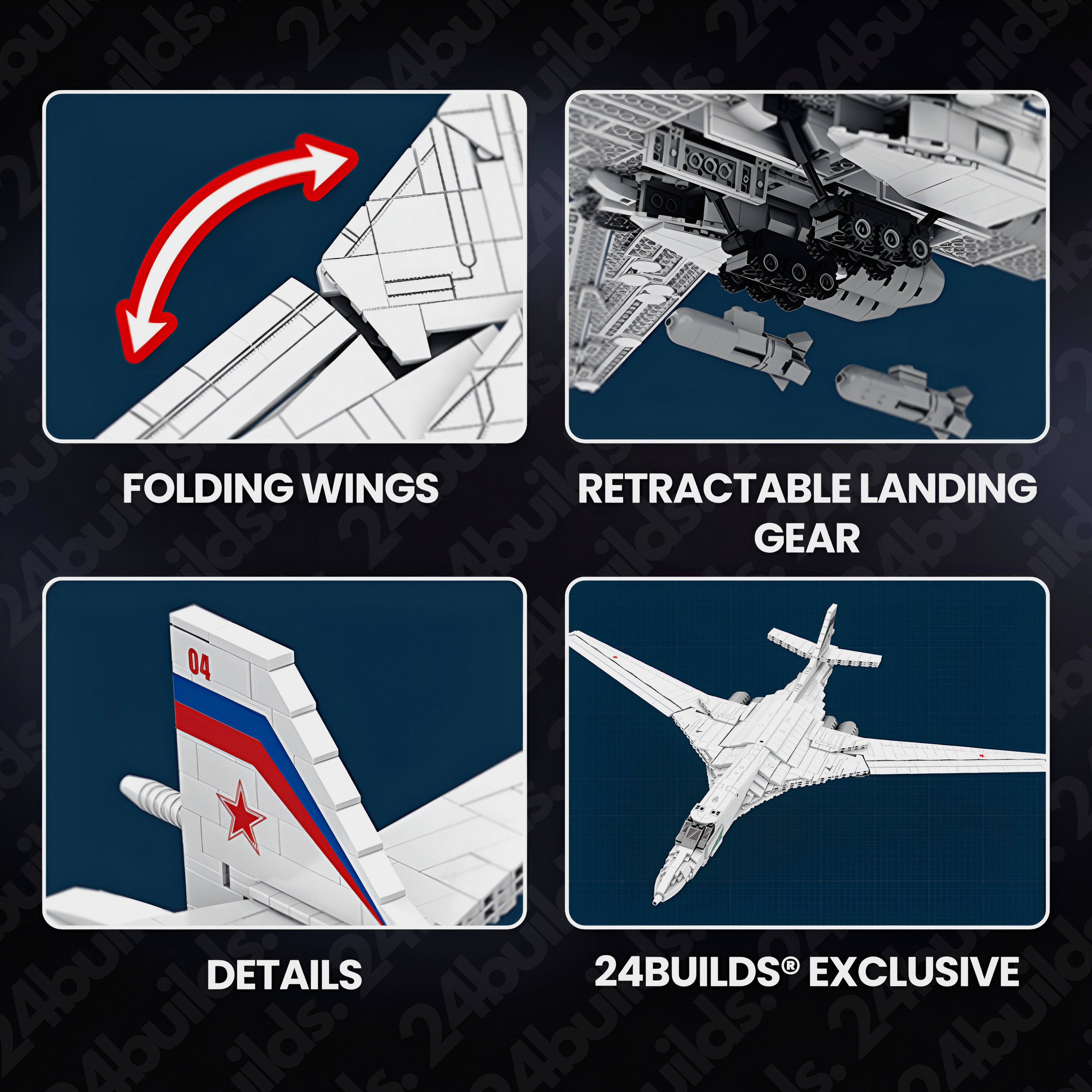 TU-160 STRATEGIC BOMBER | 1598PCS