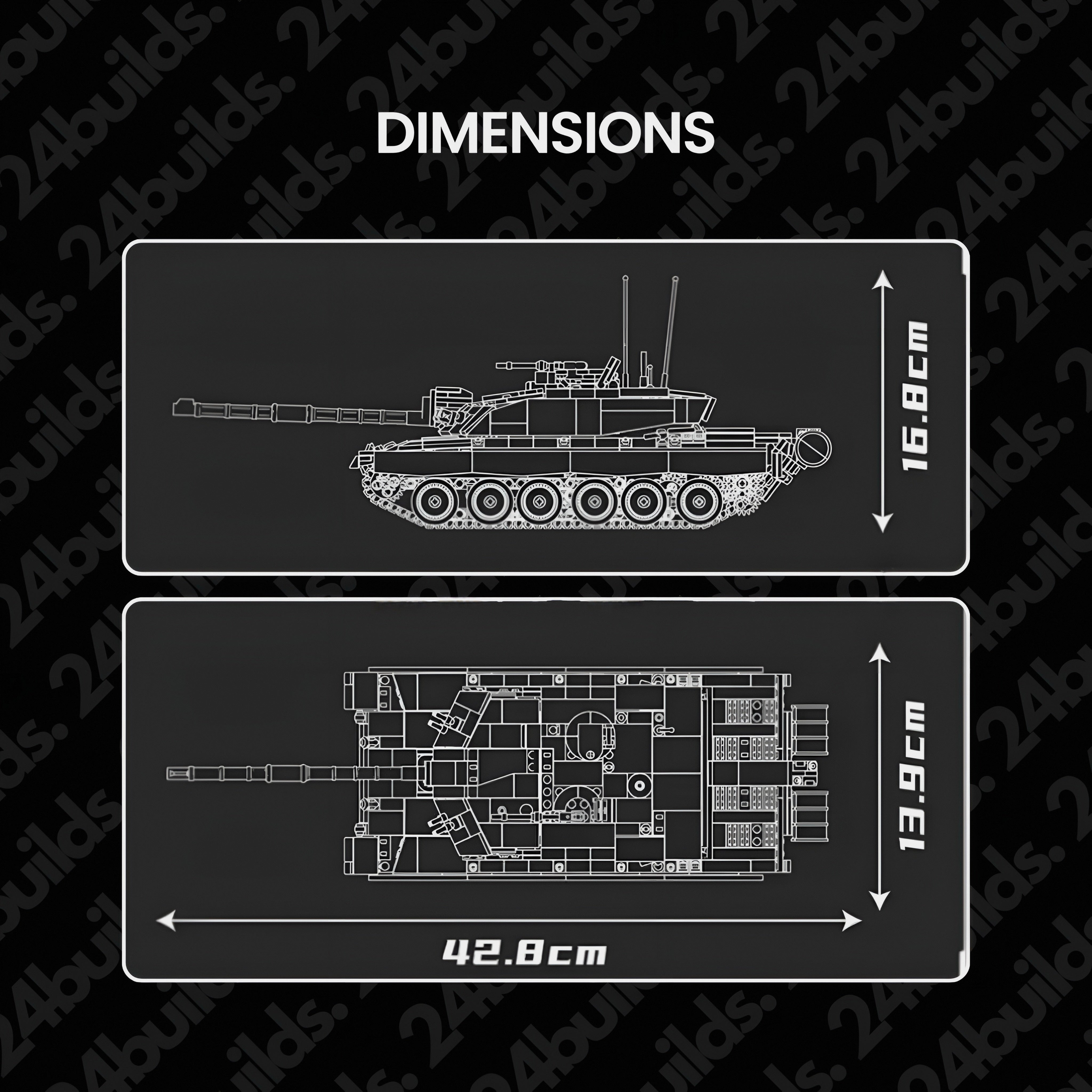 REMOTE CONTROLLED CHALLENGER 2 TANK | 1128PCS