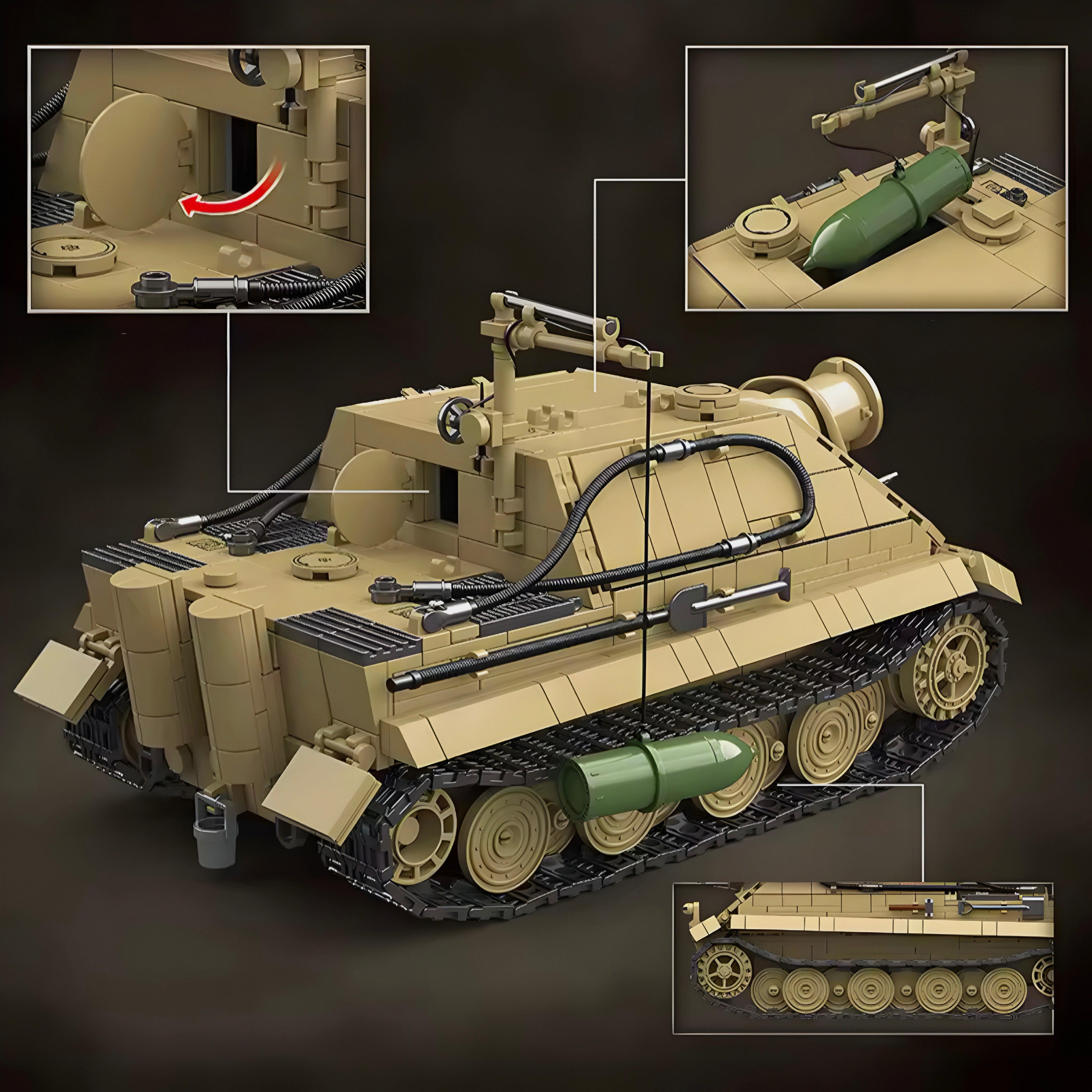 Sturmtiger 38cm Mortar Tank | 1394pcs
